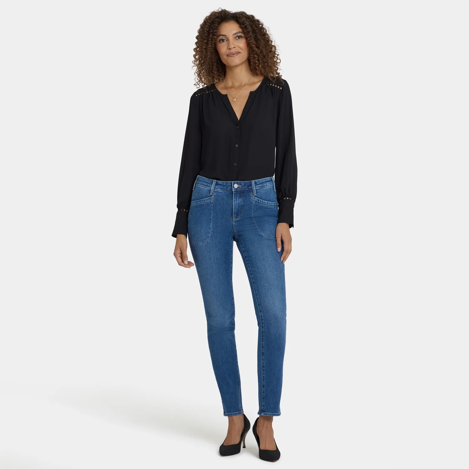 Sheri Slim Jeans In Petite - Opera Blue - Image 6