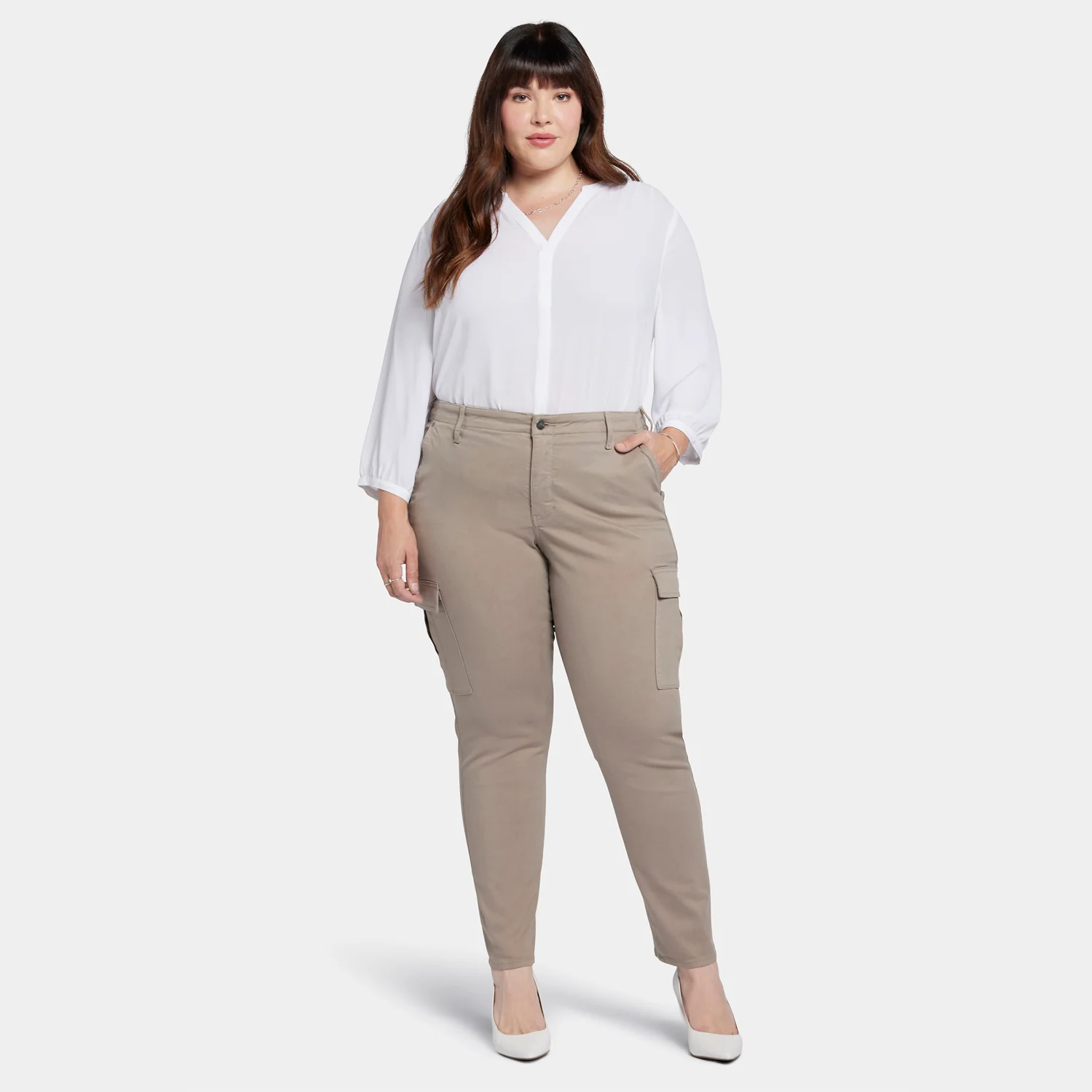 Sheri Slim Jeans In Plus Size - Saddlewood - Image 7