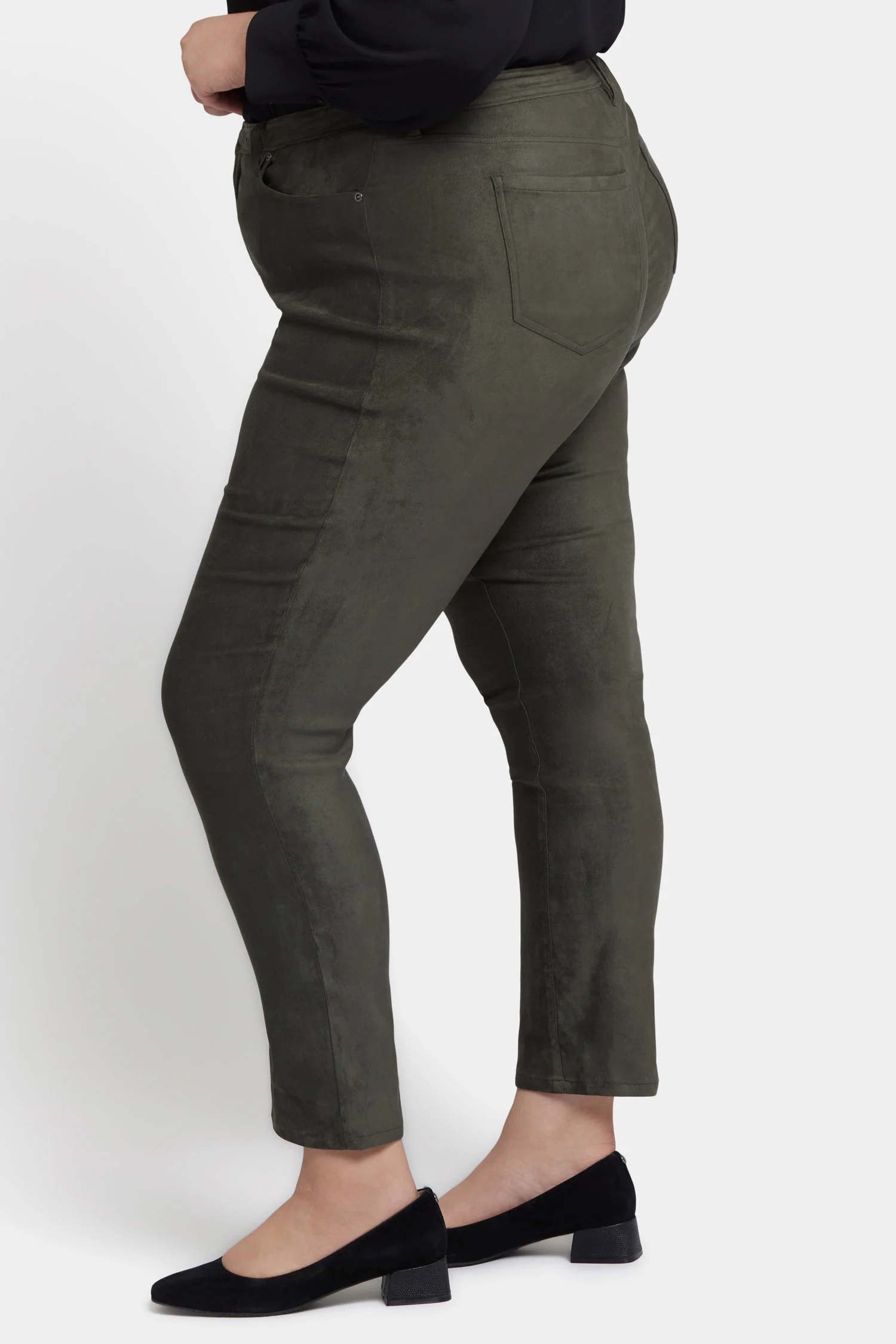 Sheri Slim Jeans In Plus Size - Vine Leaf - Image 3