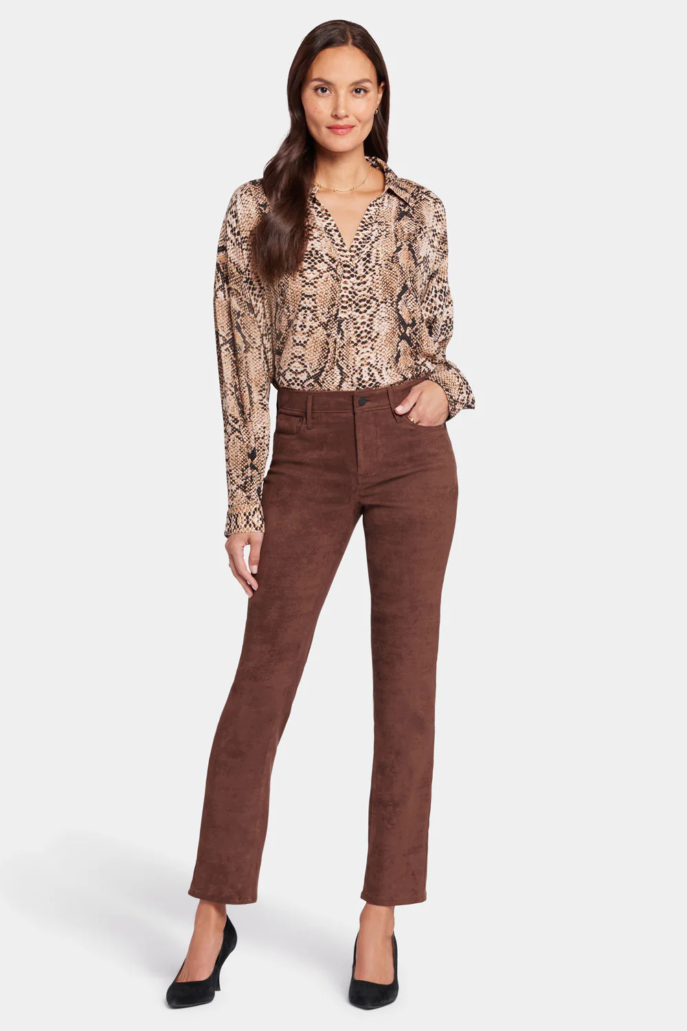 Sheri Slim Pants - Dark Chocolate