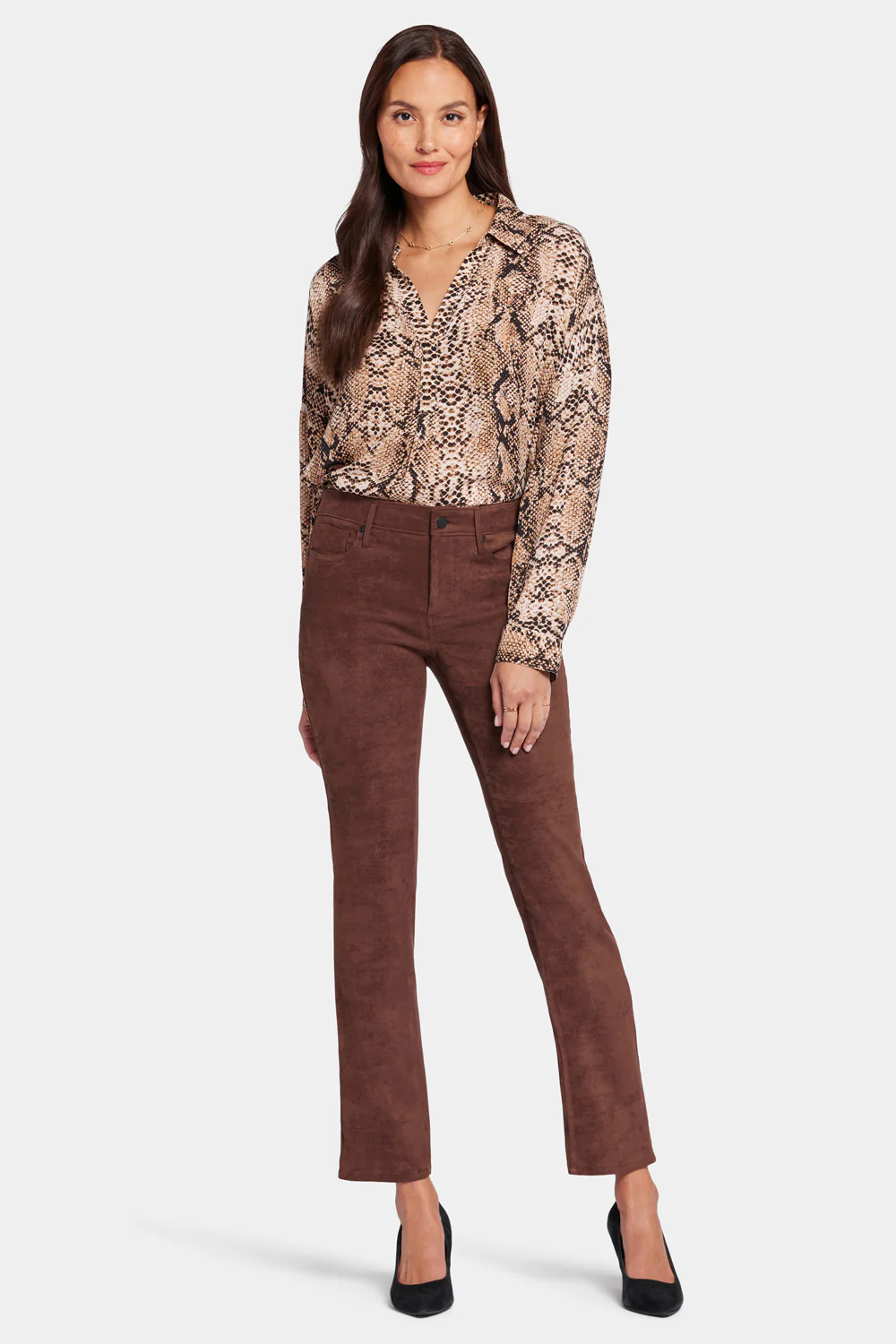Sheri Slim Pants - Dark Chocolate - Image 5