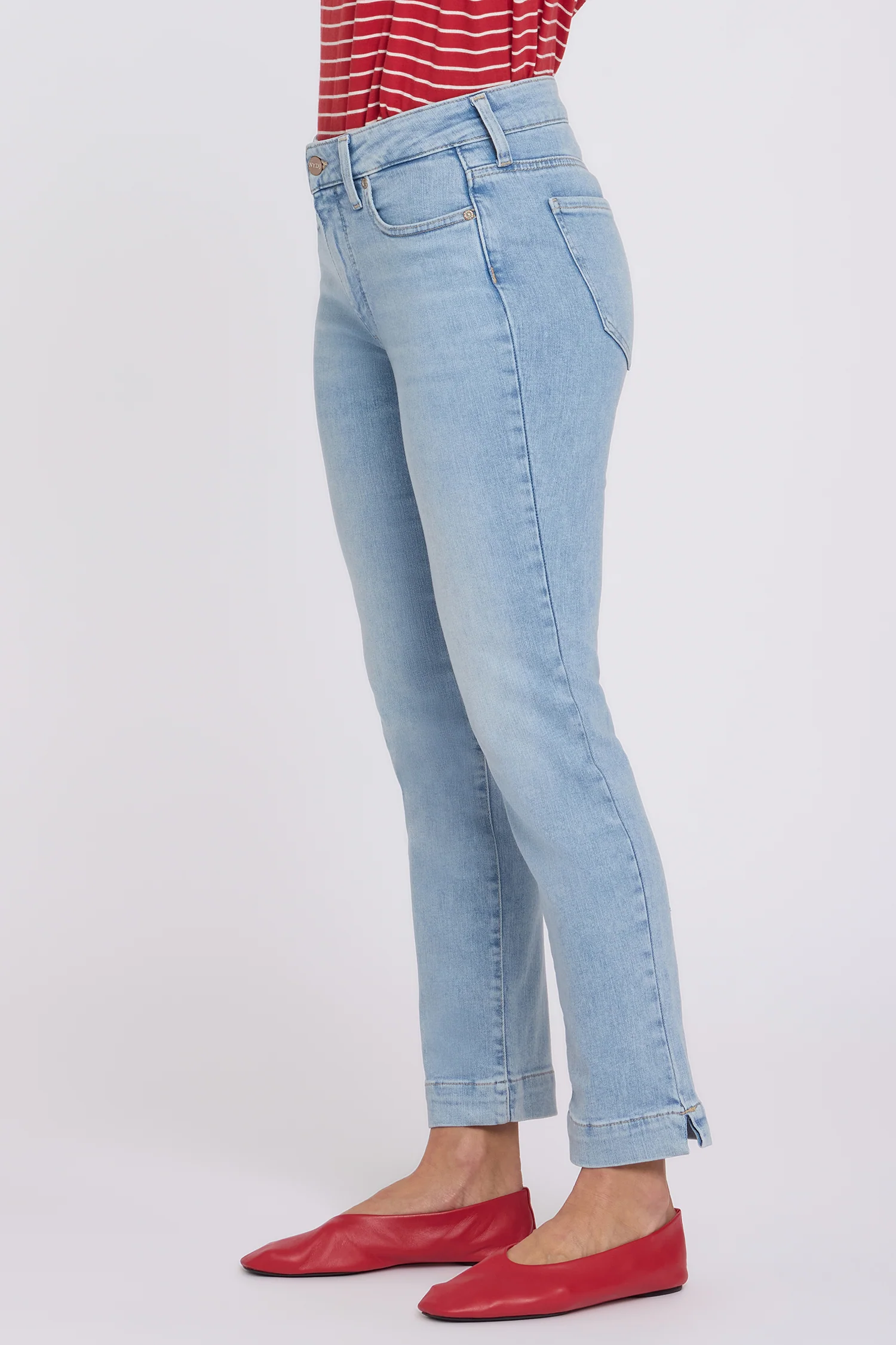 Sheri Slim Straight Ankle Jeans In Petite - Keys View - Image 4
