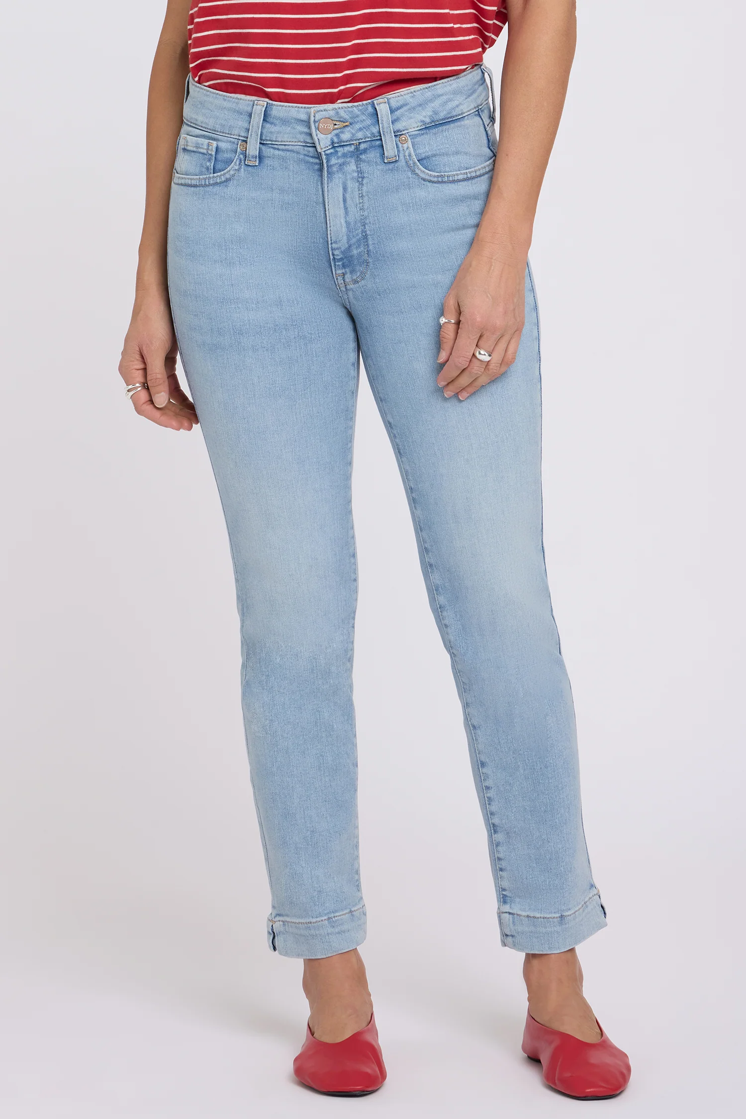 Sheri Slim Straight Ankle Jeans In Petite - Keys View - Image 5