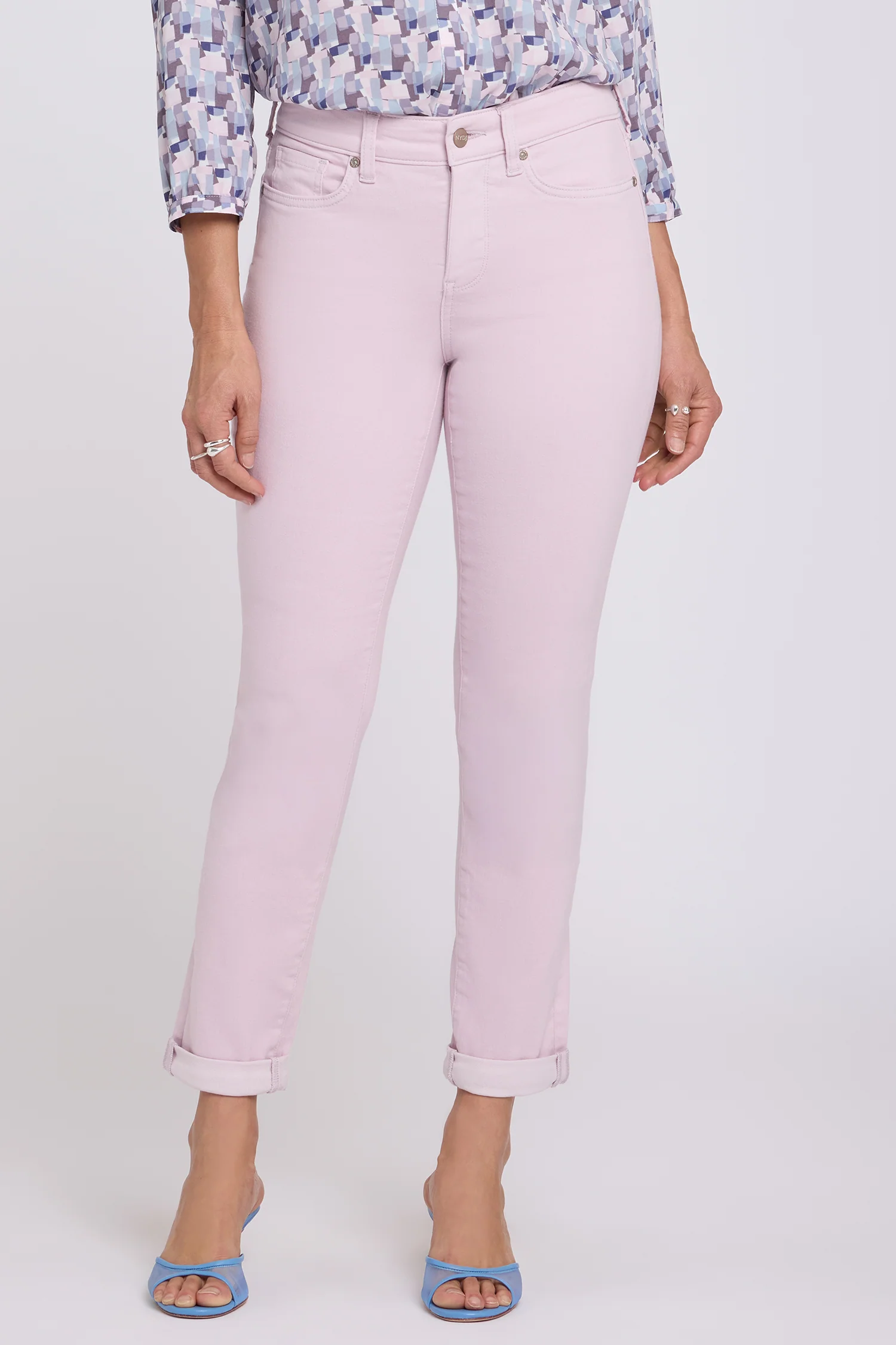 Sheri Slim Straight Ankle Jeans - Light Lilac - Image 4