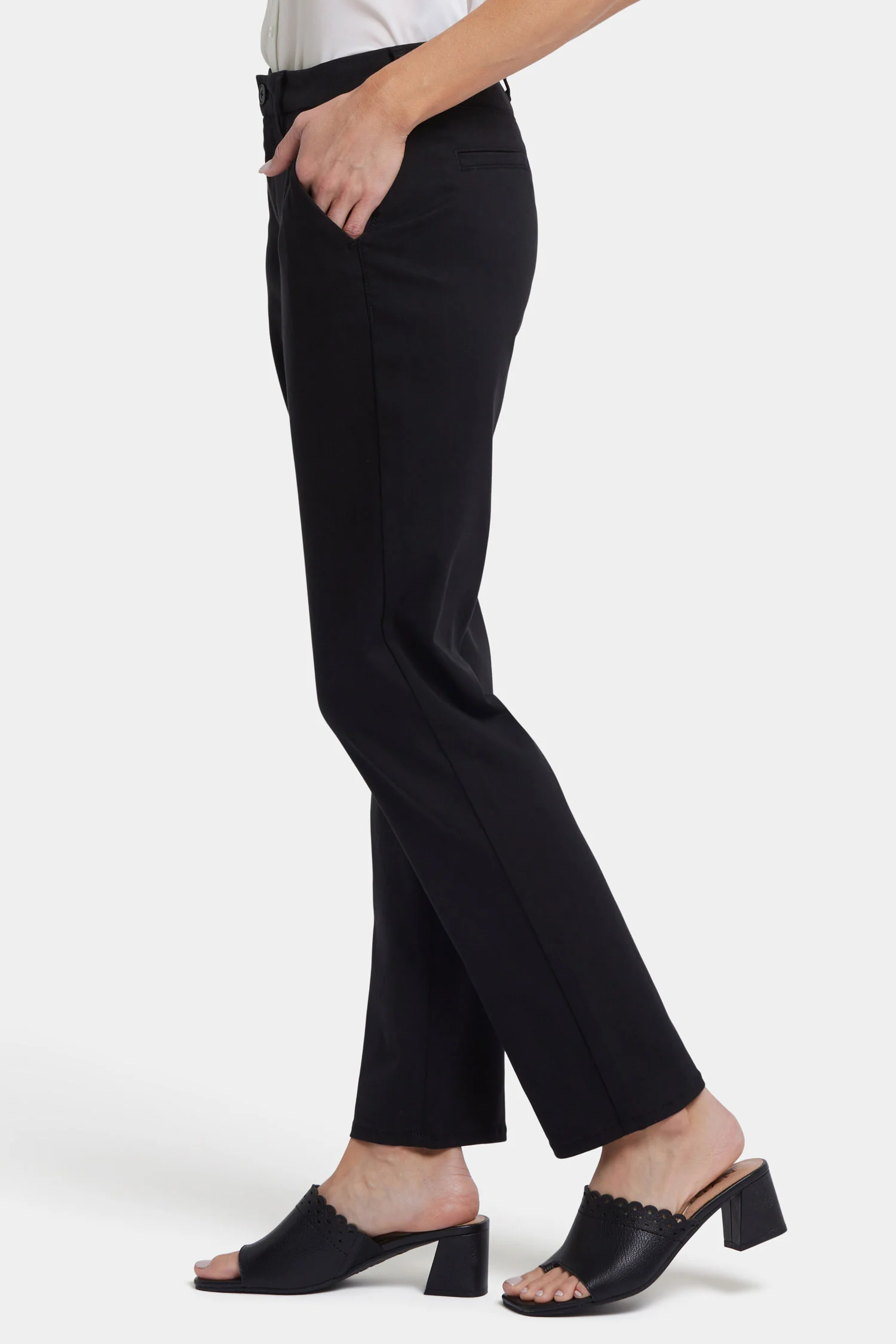 Sheri Slim Trouser Pants - Black - Image 3