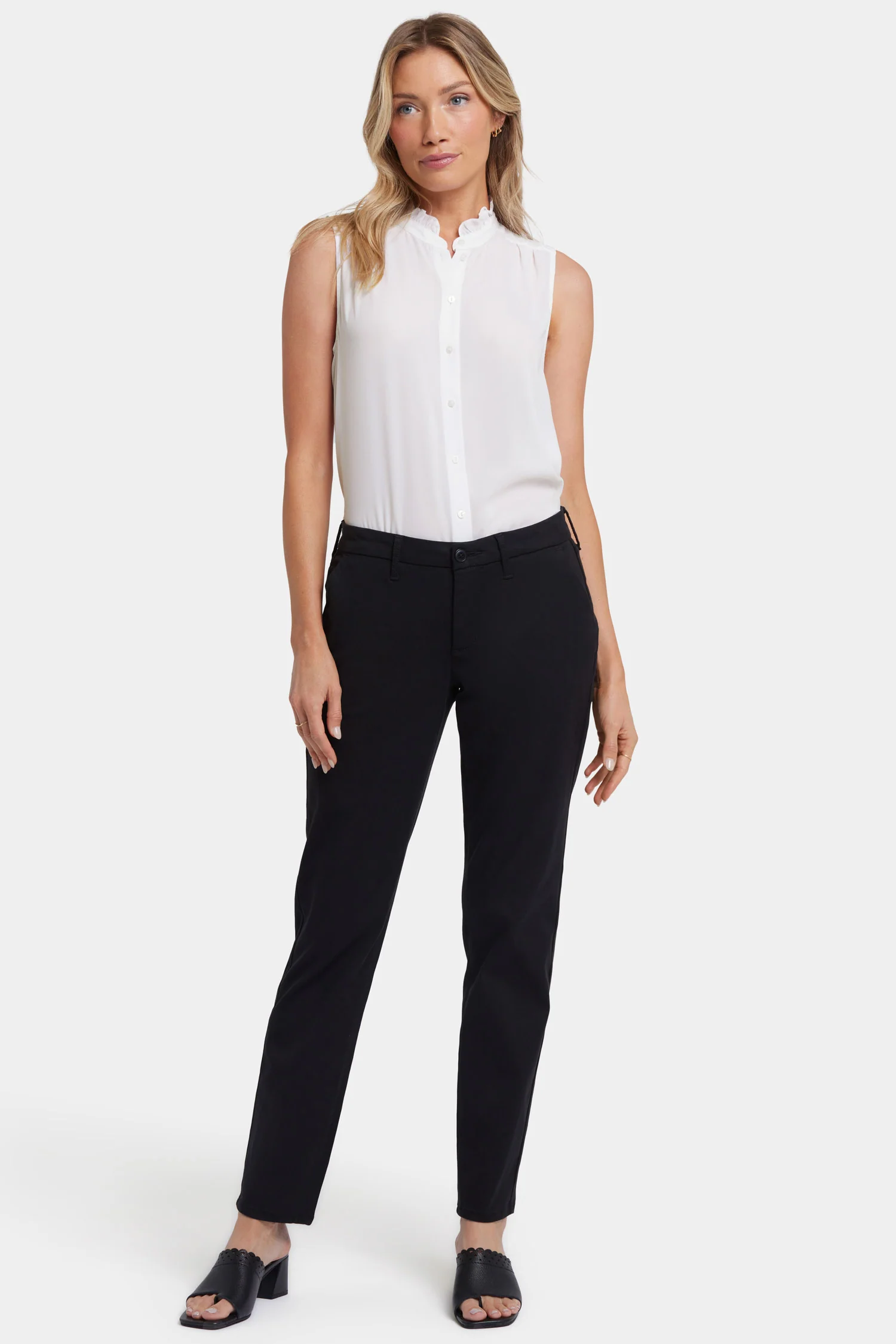 Sheri Slim Trouser Pants - Black - Image 4