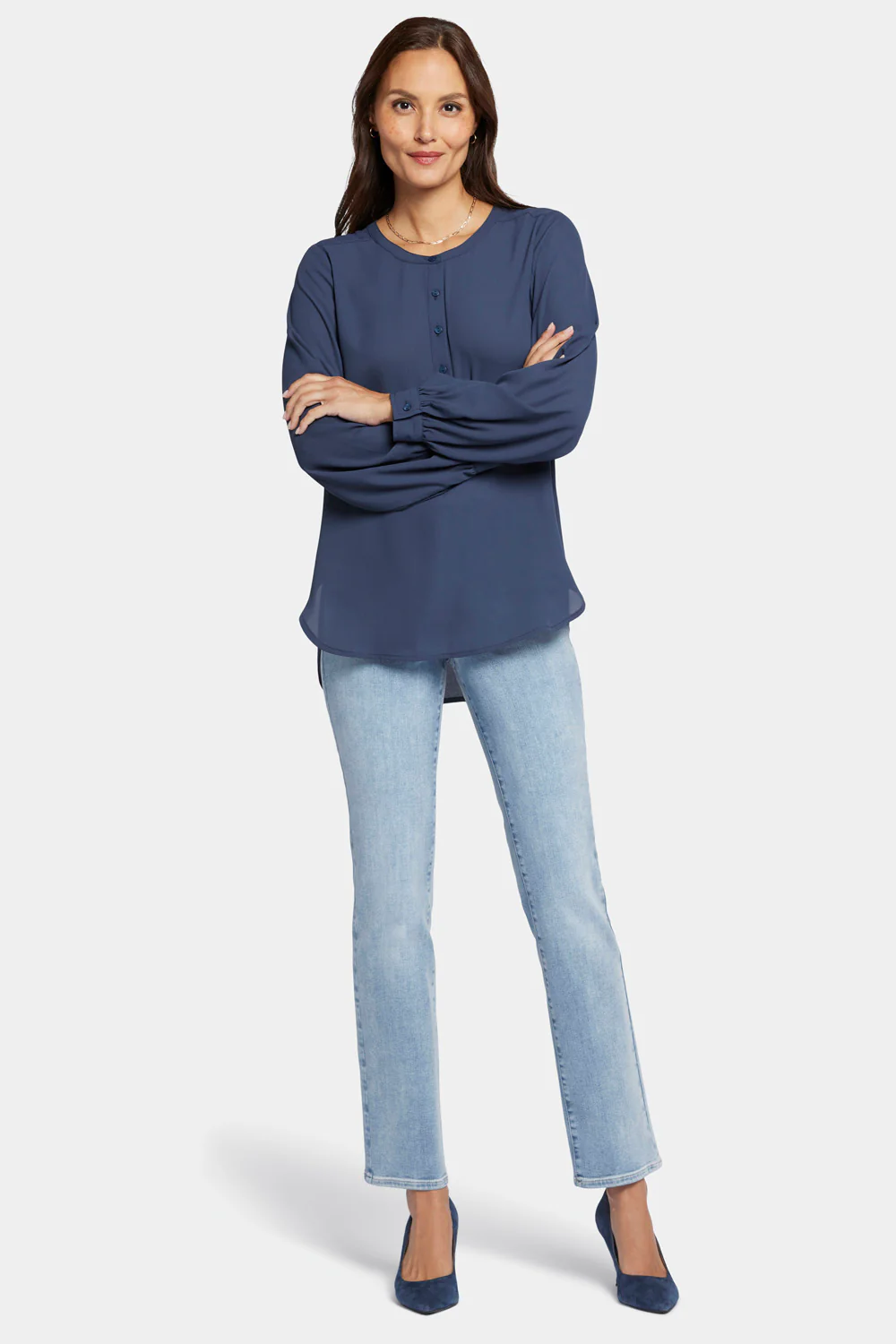 Simone Blouse - Oxford Navy - Image 5