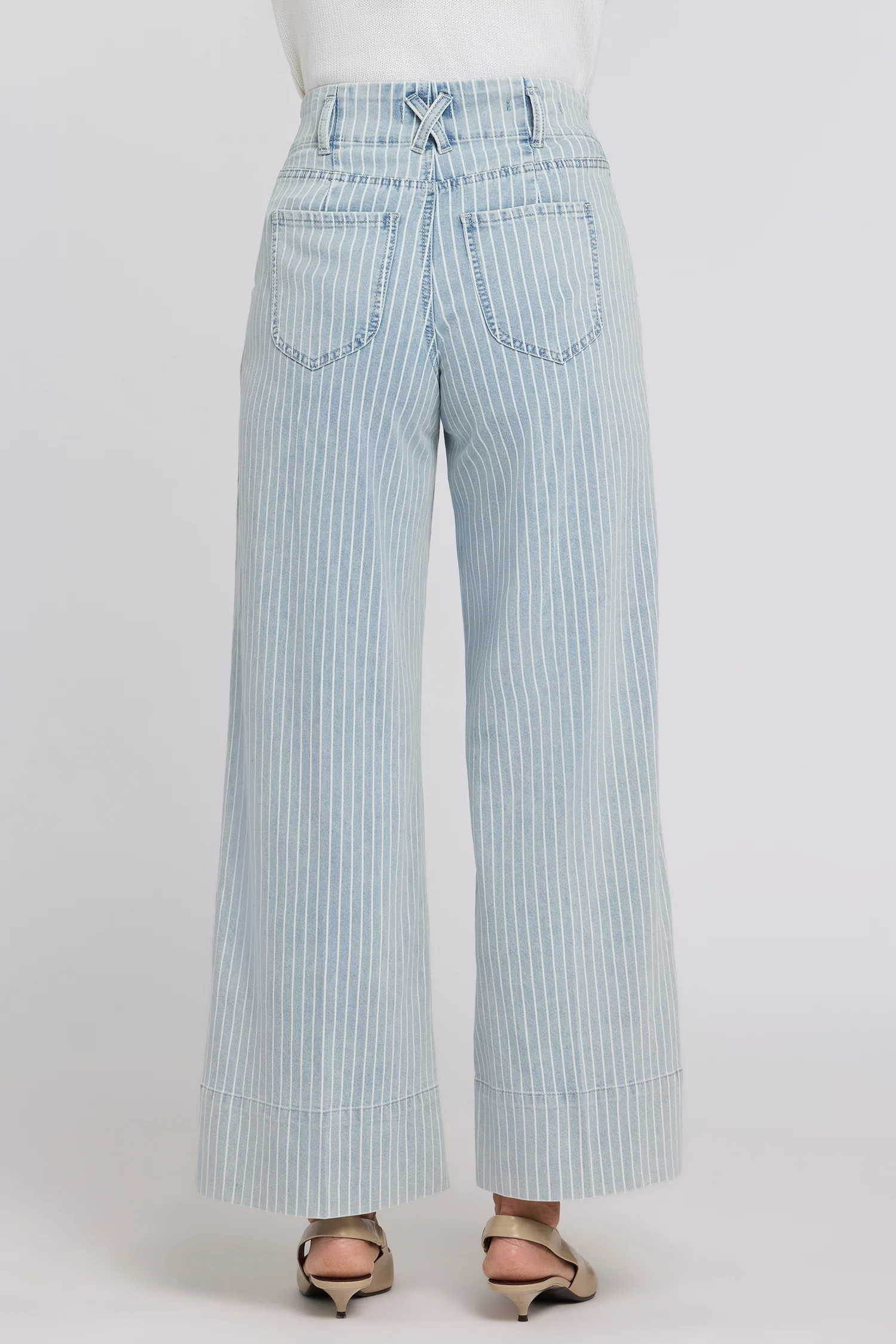 Simone Wide Leg Jeans - Azure Stripe - Image 3
