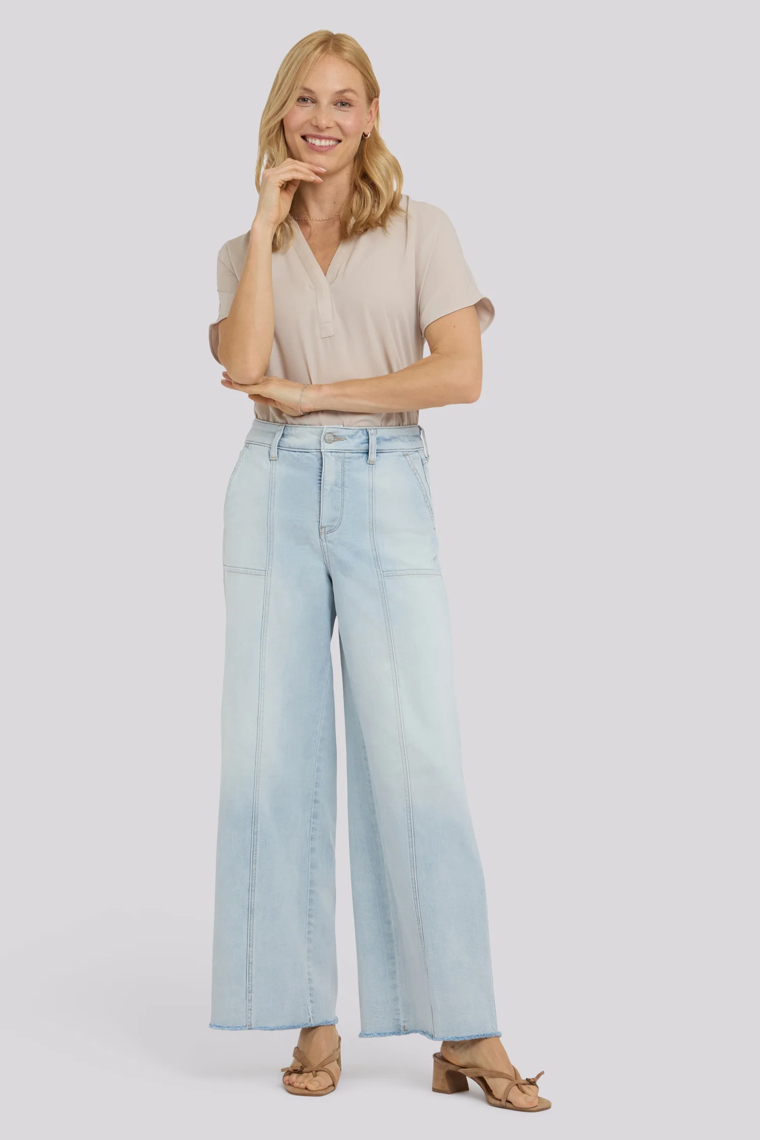 Simone Wide Leg Jeans - Desert Shoreline
