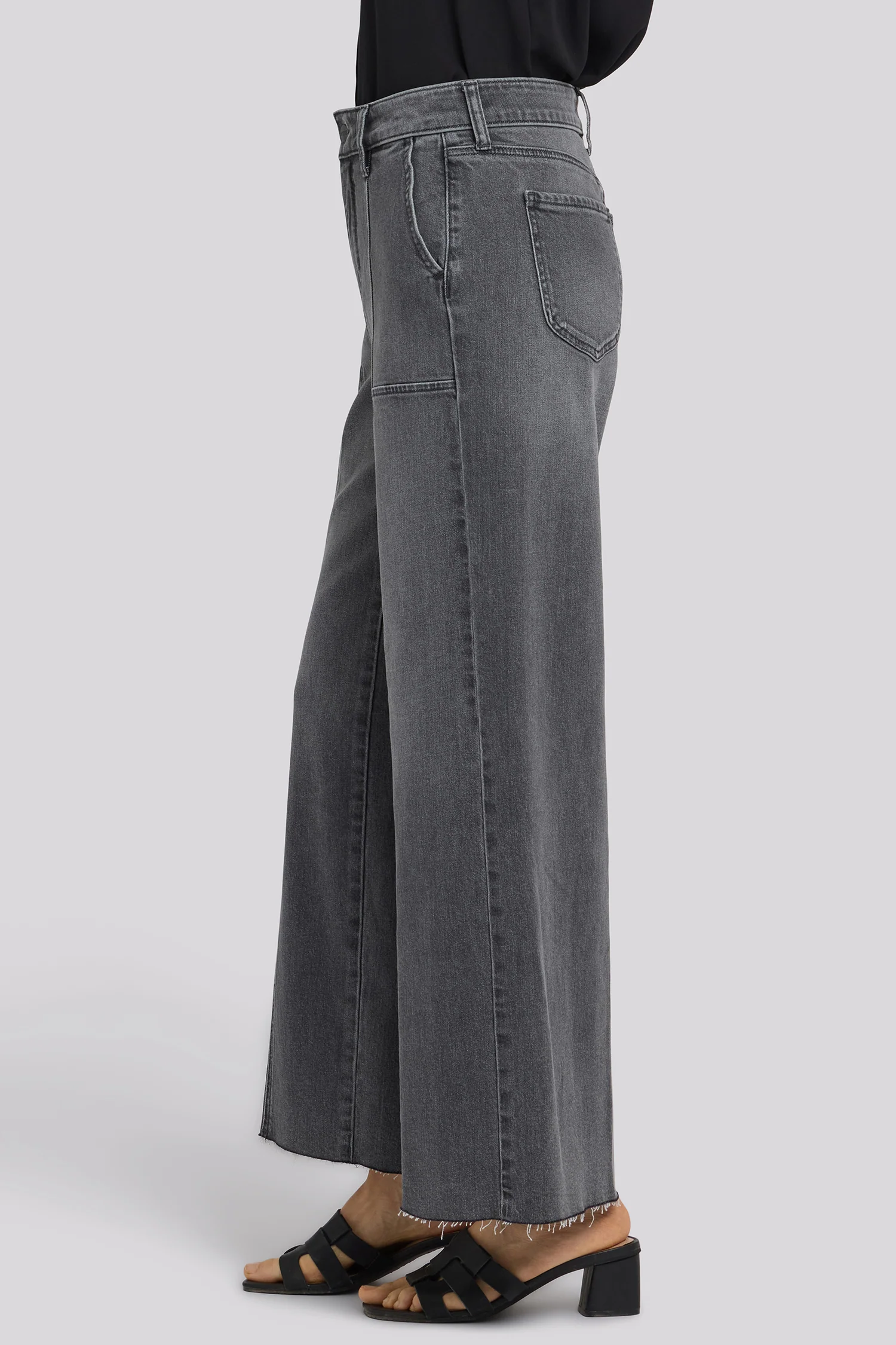 Simone Wide Leg Jeans - Dusty Ash - Image 3