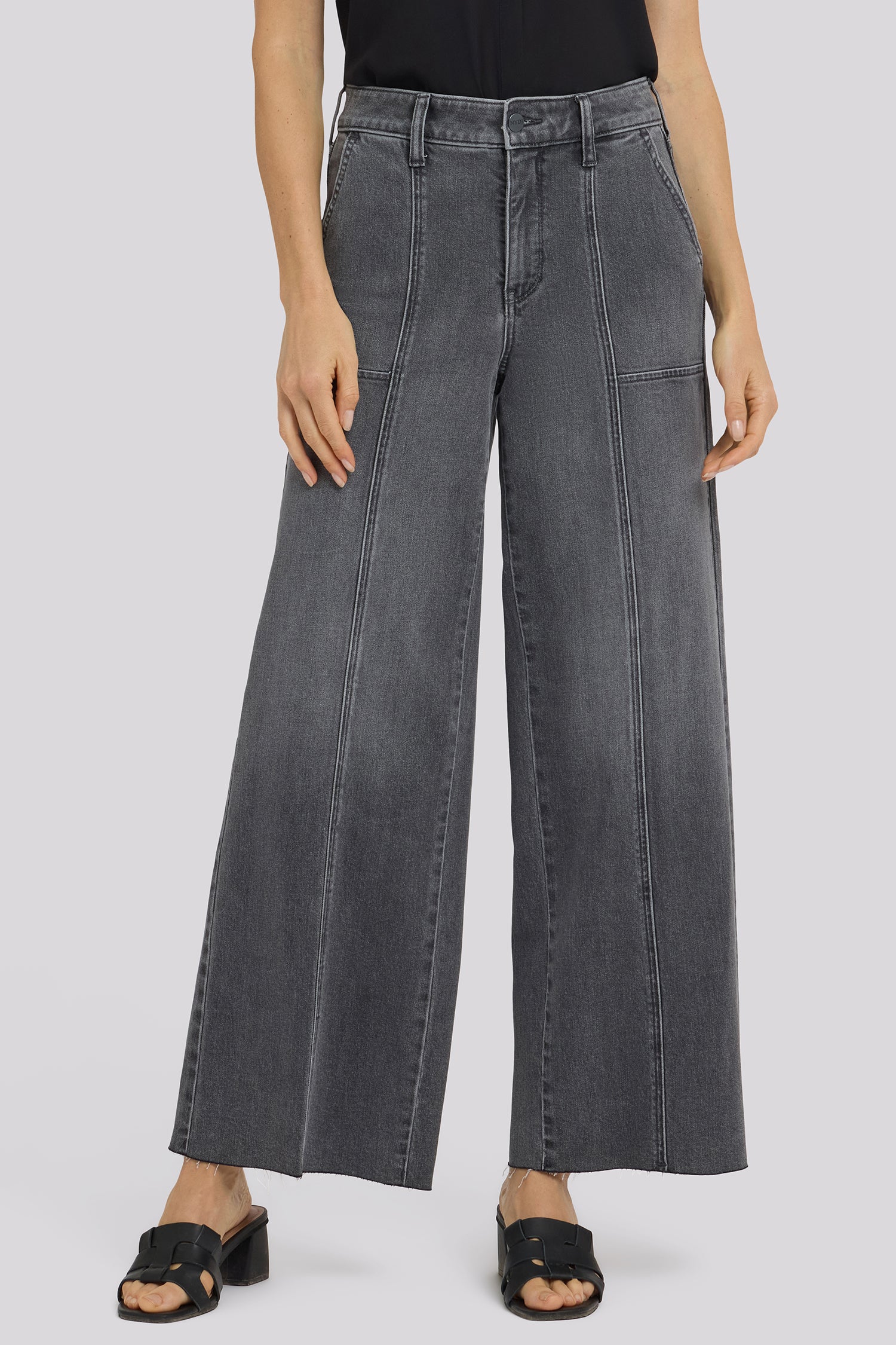 Simone Wide Leg Jeans - Dusty Ash - Image 4