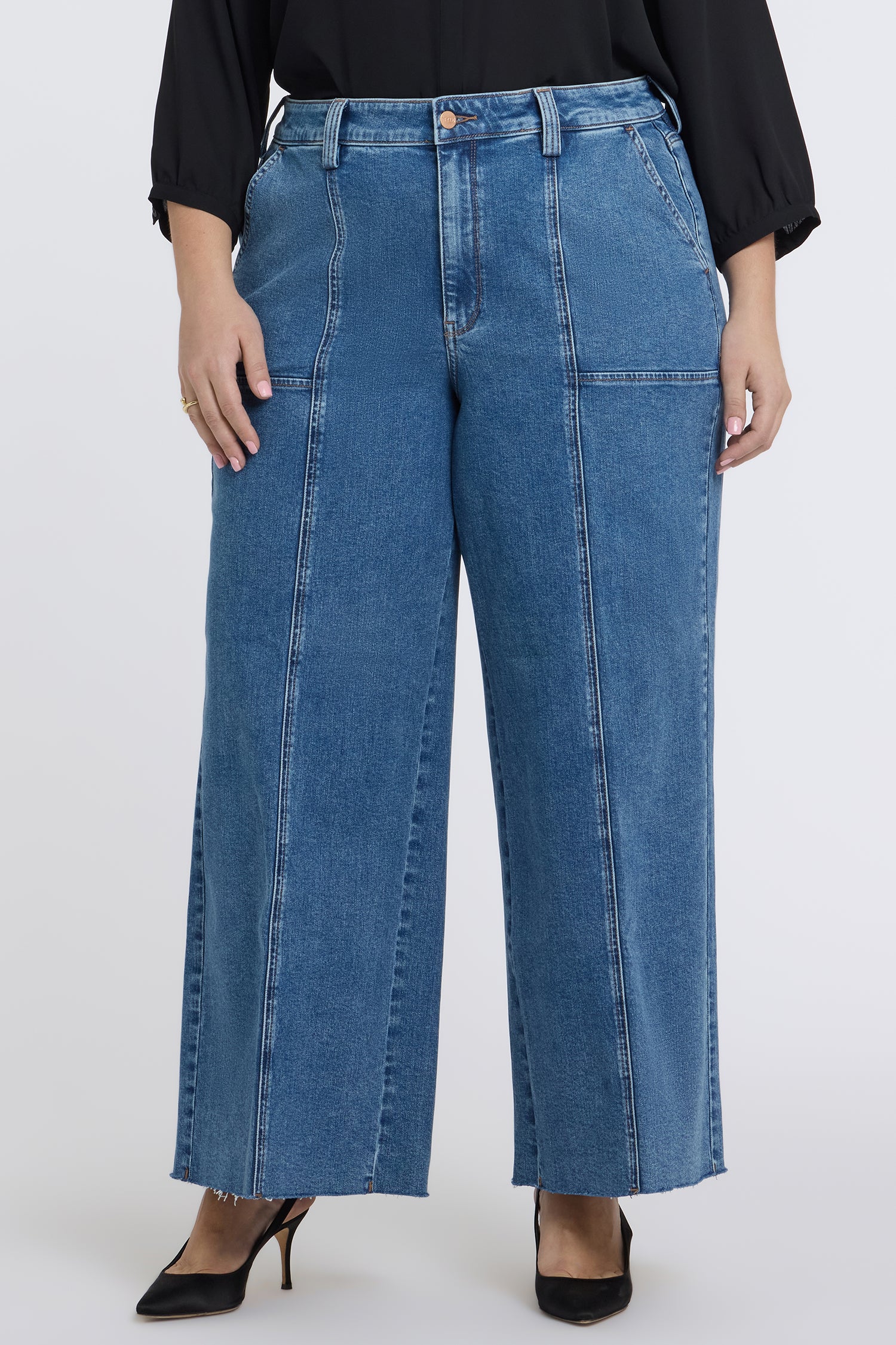 Simone Wide Leg Jeans In Plus Size - Salton - Image 5