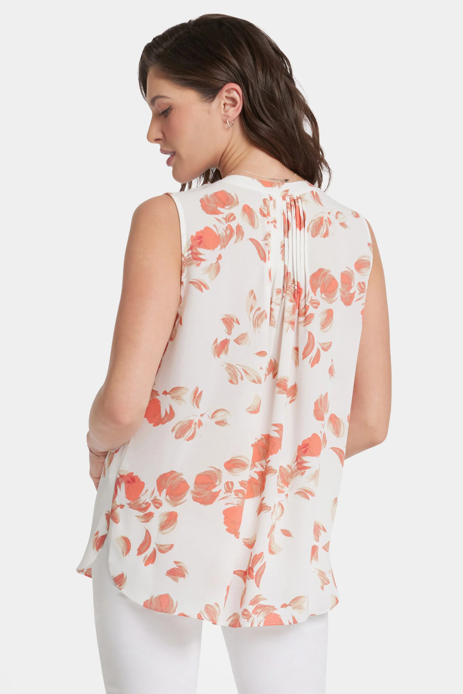 Sleeveless Pintuck Blouse  - Aurora - Image 2