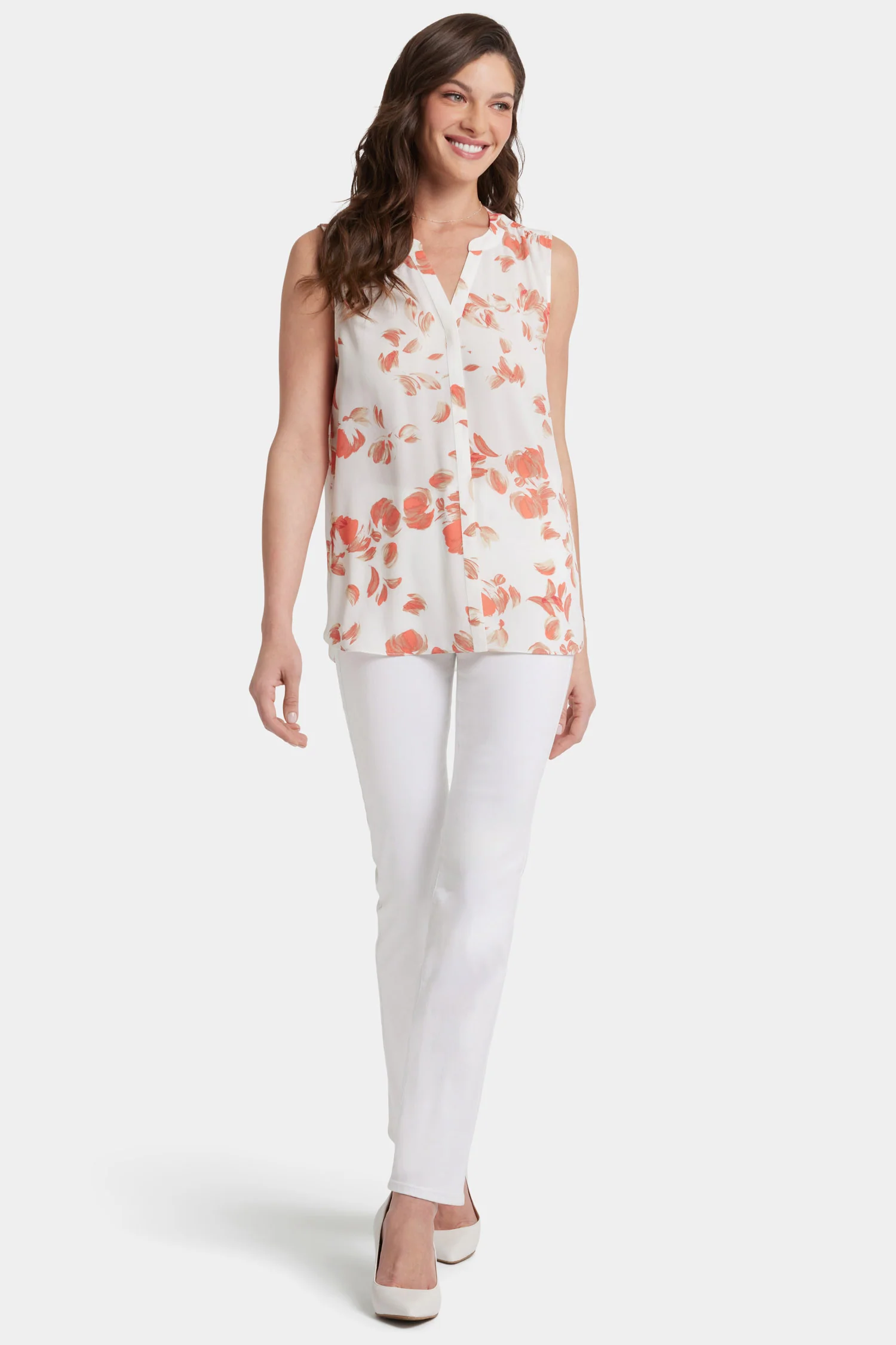 Sleeveless Pintuck Blouse  - Aurora - Image 5