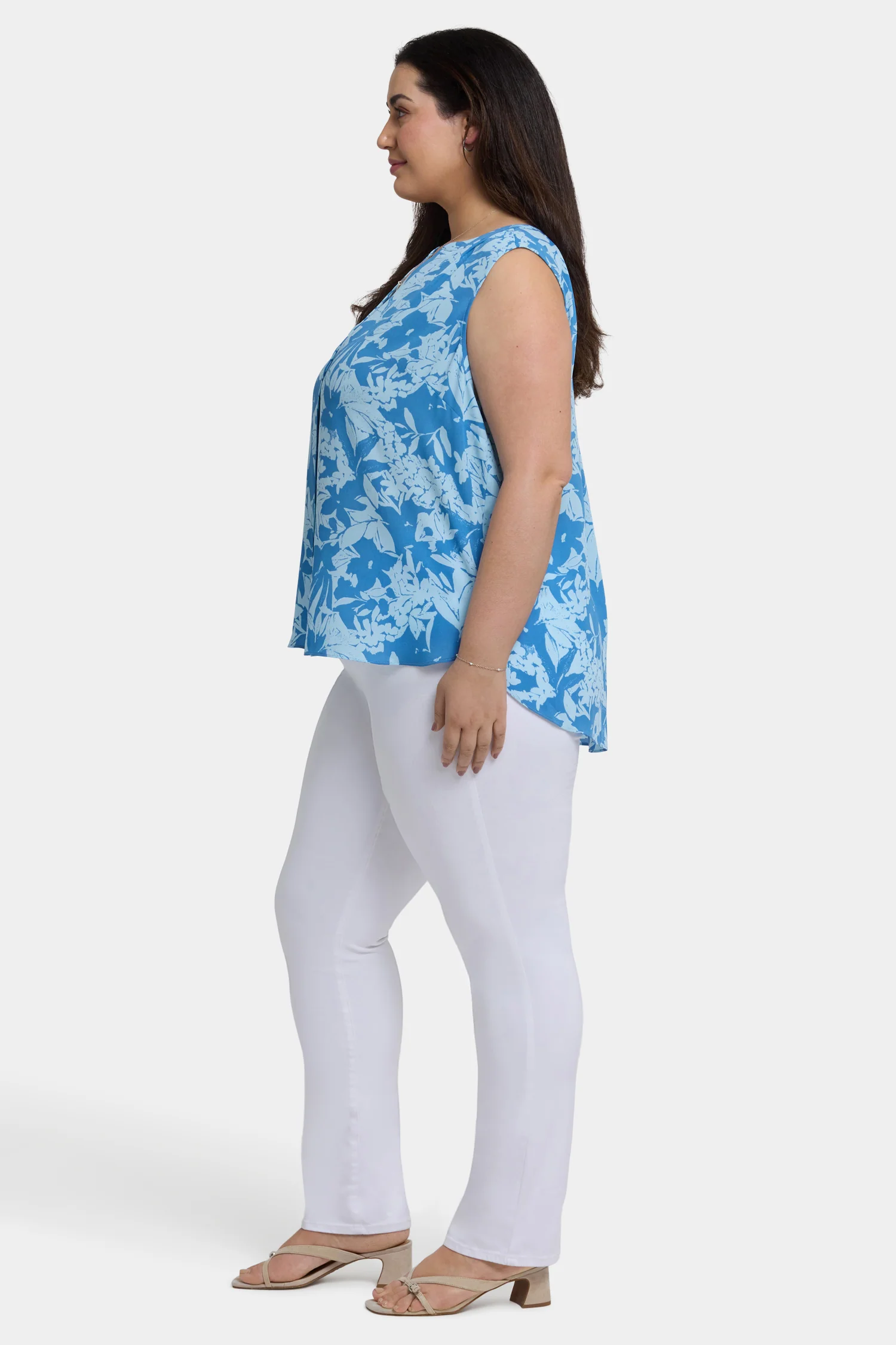 Sleeveless Pintuck Blouse In Plus Size - Bellavista - Image 3