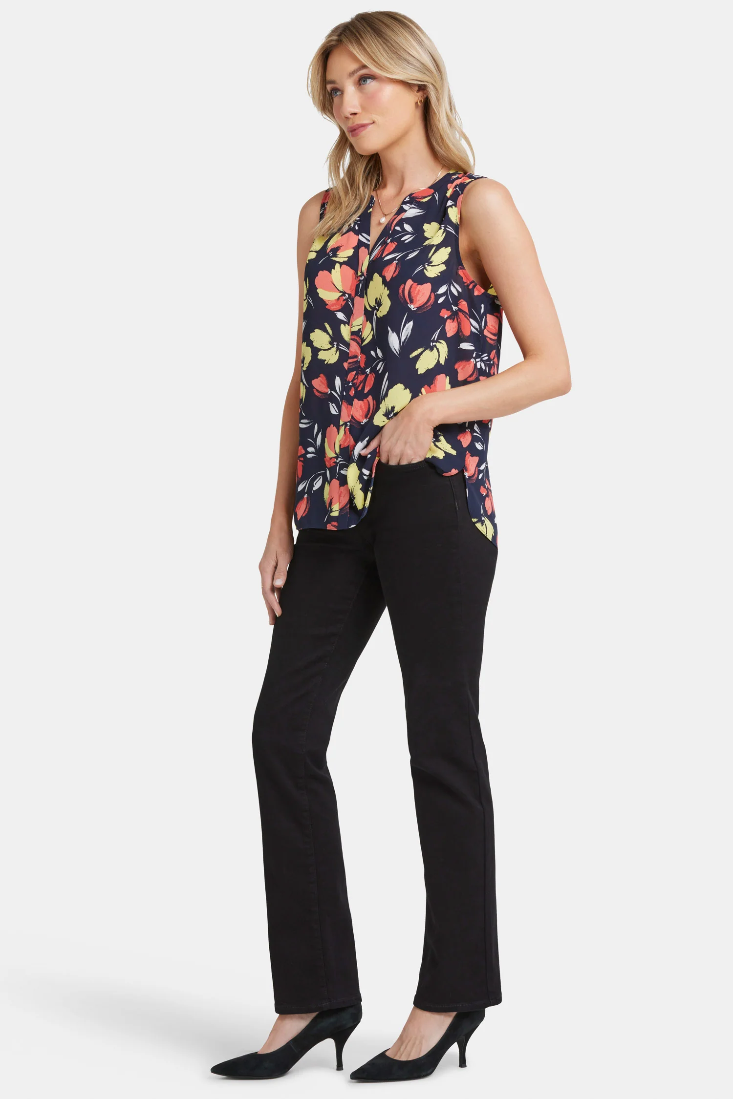 Sleeveless Pintuck Blouse  - Isla Blooms - Image 3