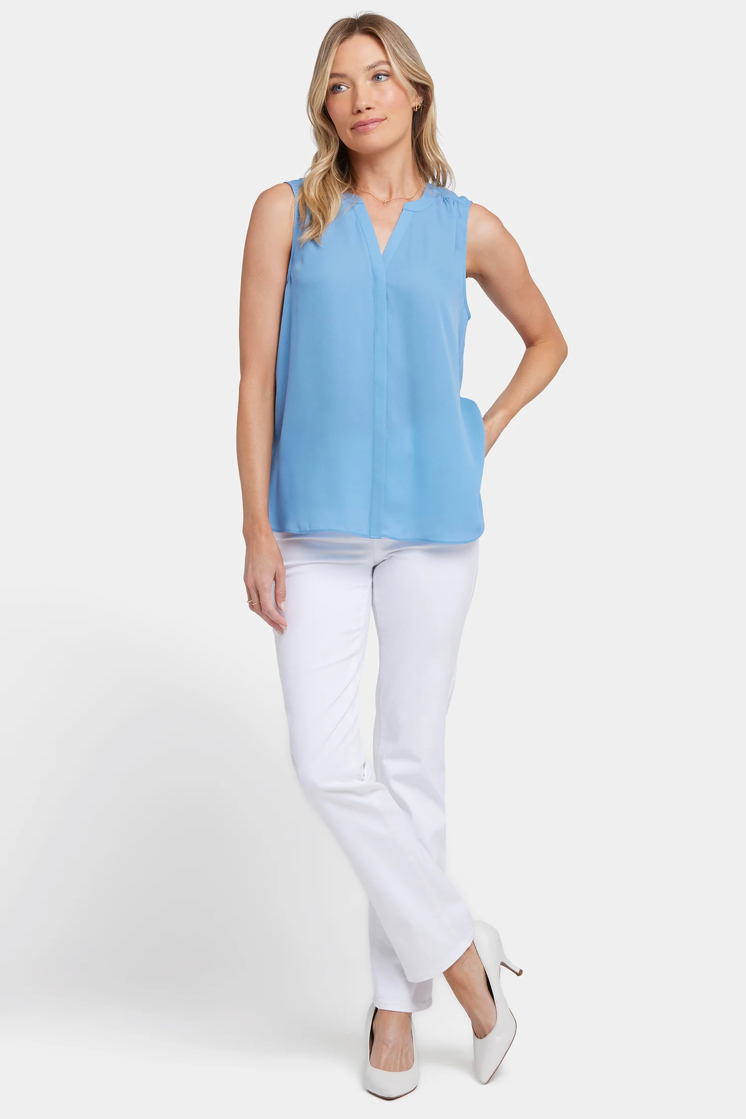 Sleeveless Pintuck Blouse - Pacific Coast - Image 6