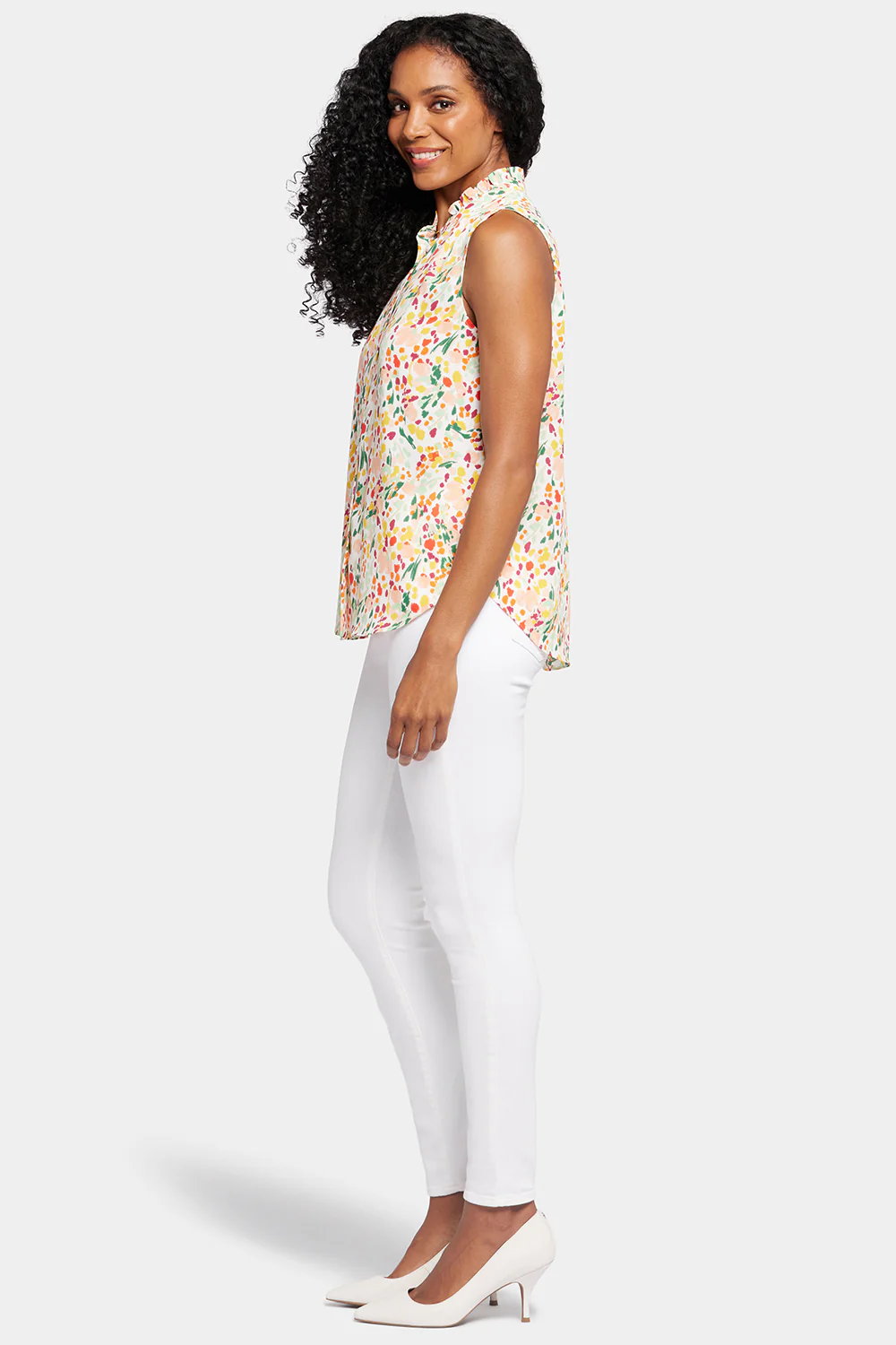 Sleeveless Ruffle Neck Blouse - Veronica Springs - Image 3