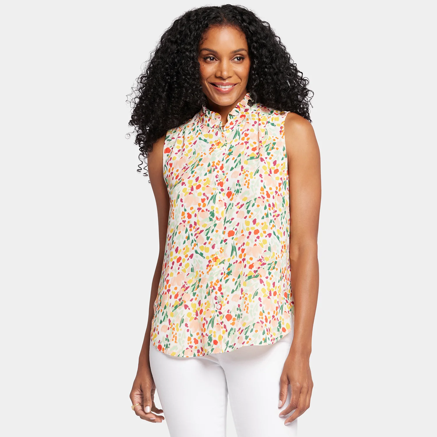 Sleeveless Ruffle Neck Blouse - Veronica Springs - Image 7