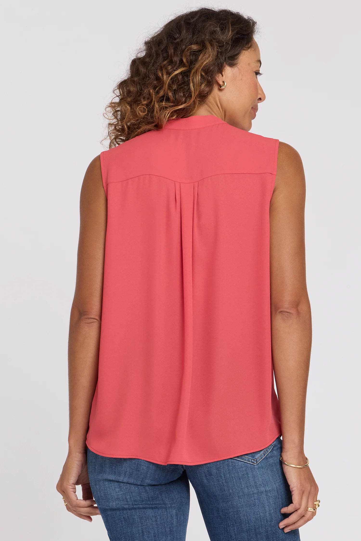 Sleeveless Tie-Neck Blouse - Chrysanthemum - Image 2