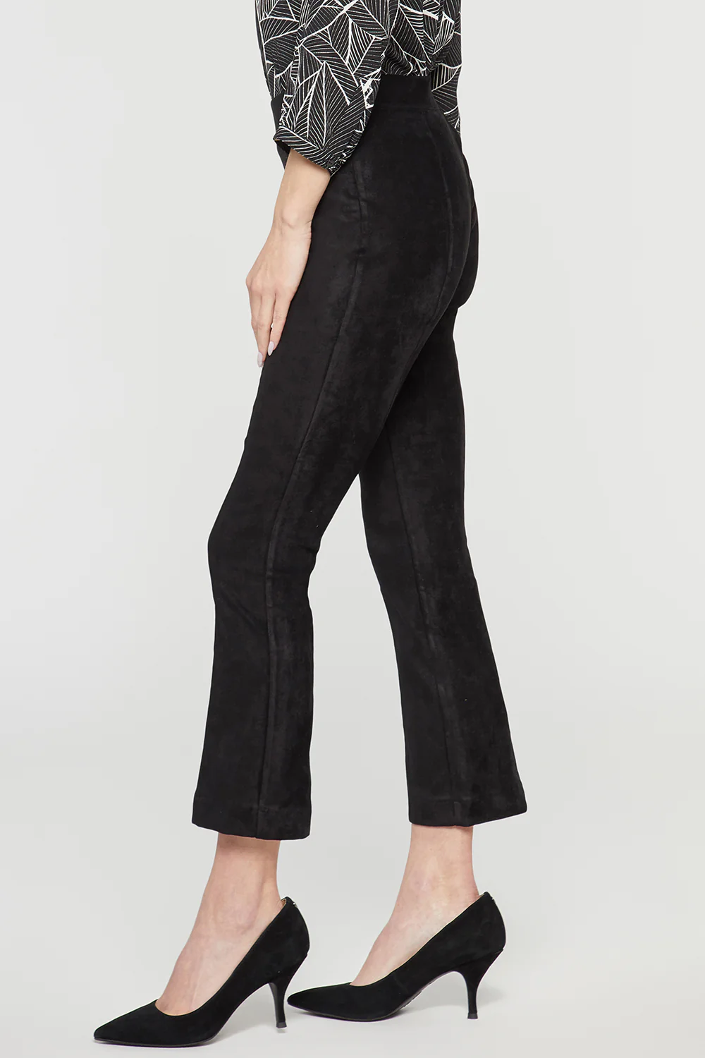 Slim Bootcut Pull-On Pants - Black - Image 3