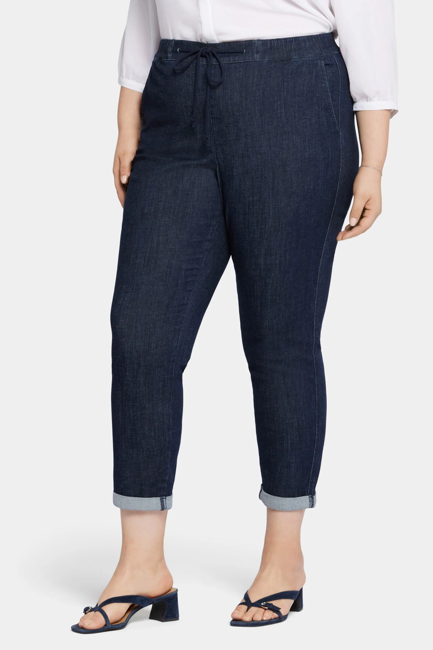 Slim Jogger Ankle Pants In Plus Size - Lightweight Rinse - Image 3