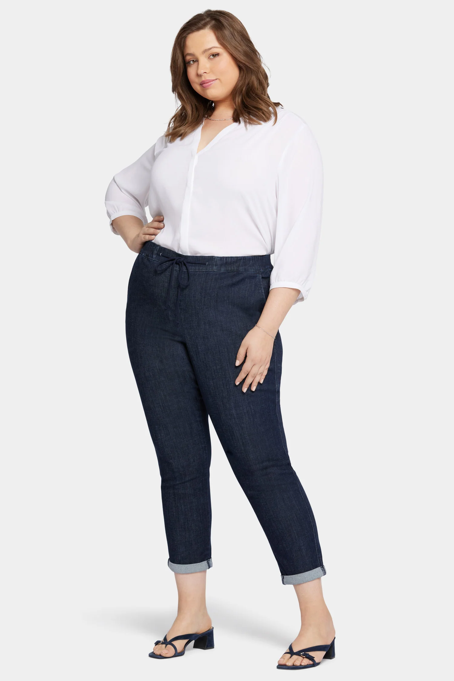 Slim Jogger Ankle Pants In Plus Size - Lightweight Rinse - Image 5