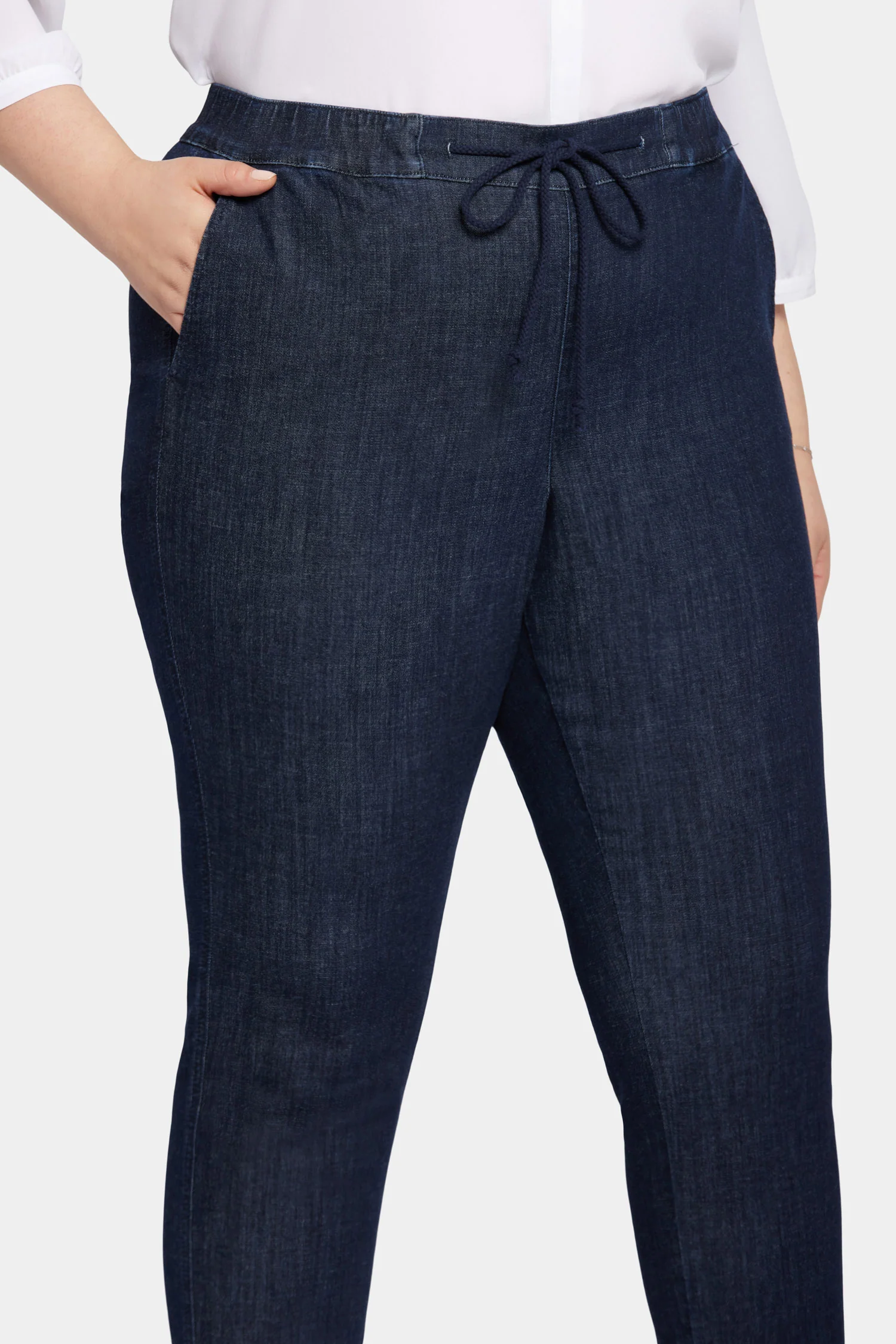 Slim Jogger Ankle Pants In Plus Size - Lightweight Rinse - Image 6