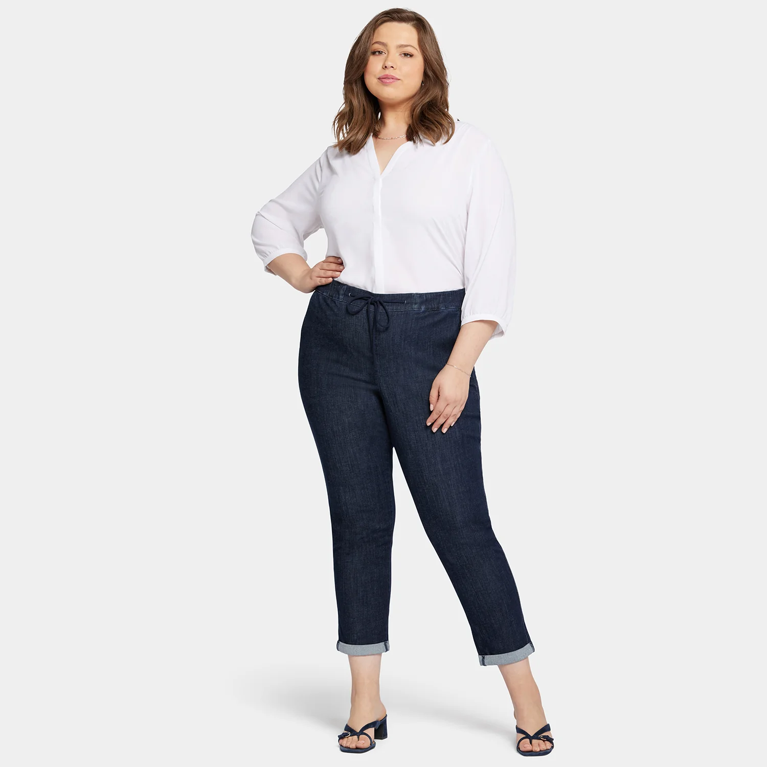 Slim Jogger Ankle Pants In Plus Size - Lightweight Rinse - Image 7