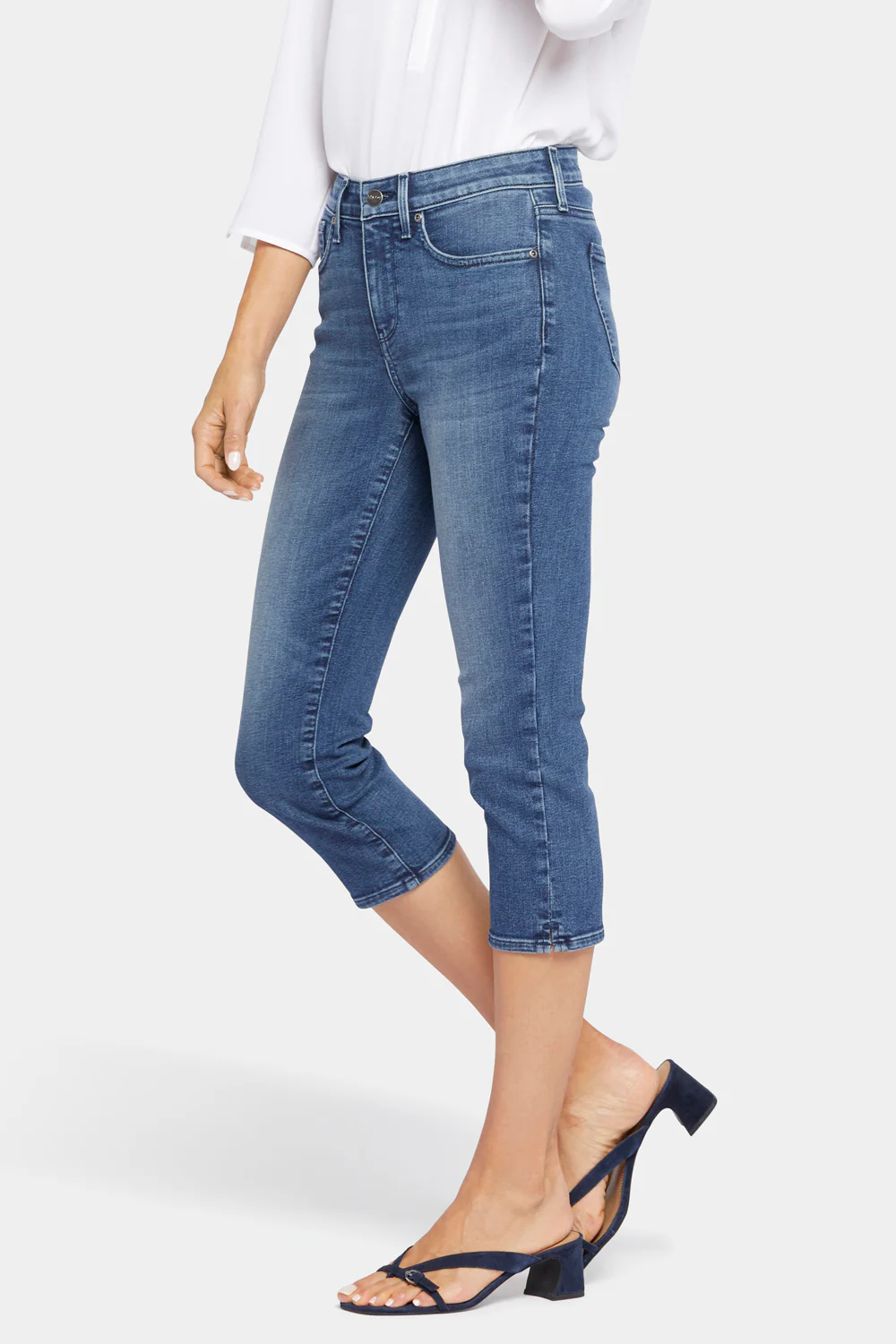 Slim Straight Crop Jeans - Caliente - Image 3