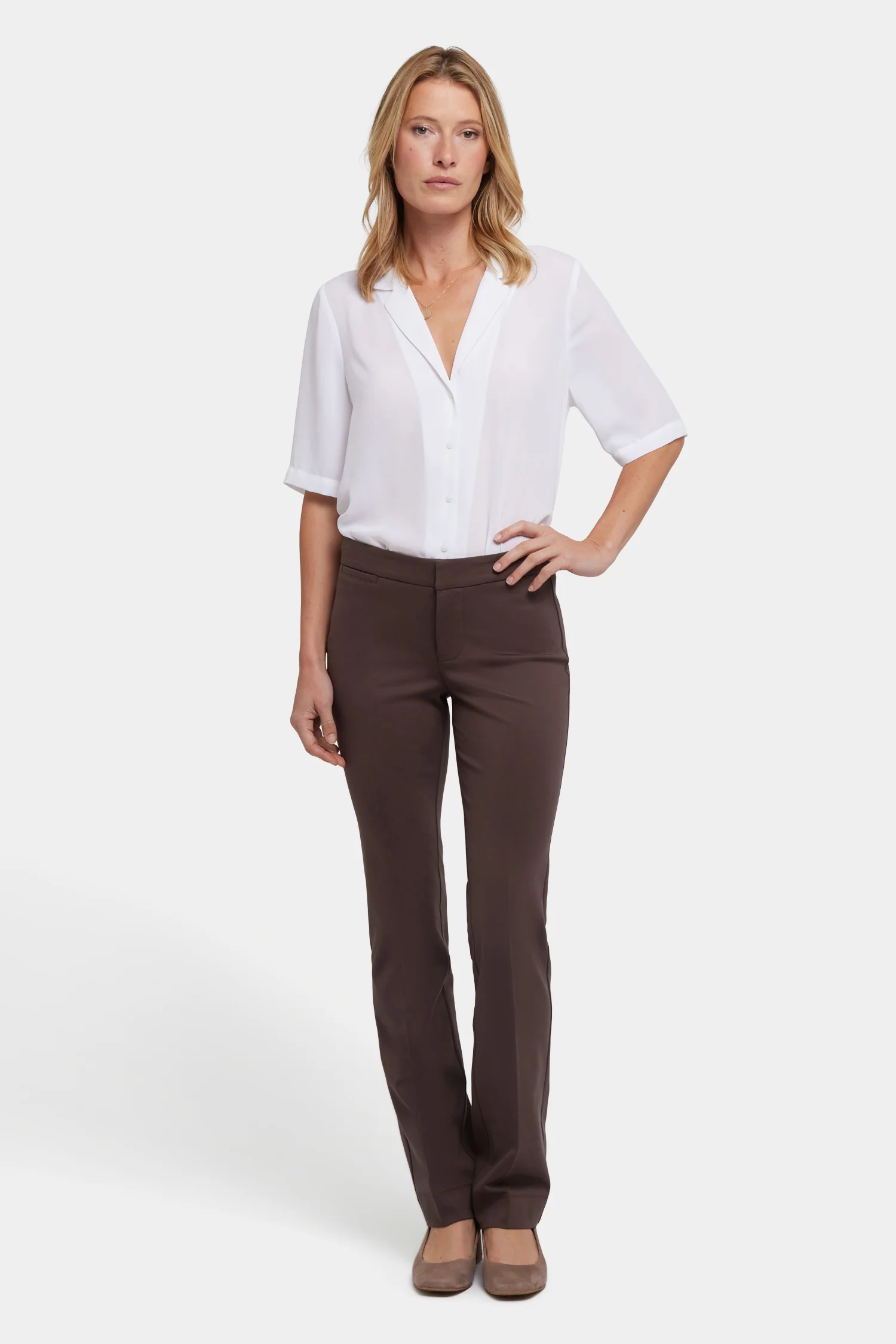 Slim Trouser Pants - Coffee Bean