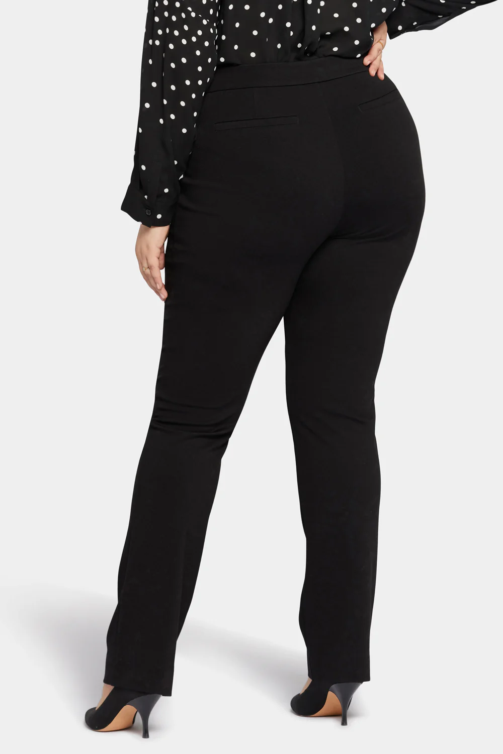 Slim Trouser Pants In Plus Size - Black - Image 2
