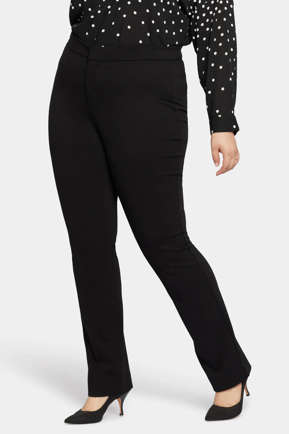 Slim Trouser Pants In Plus Size - Black - Image 3