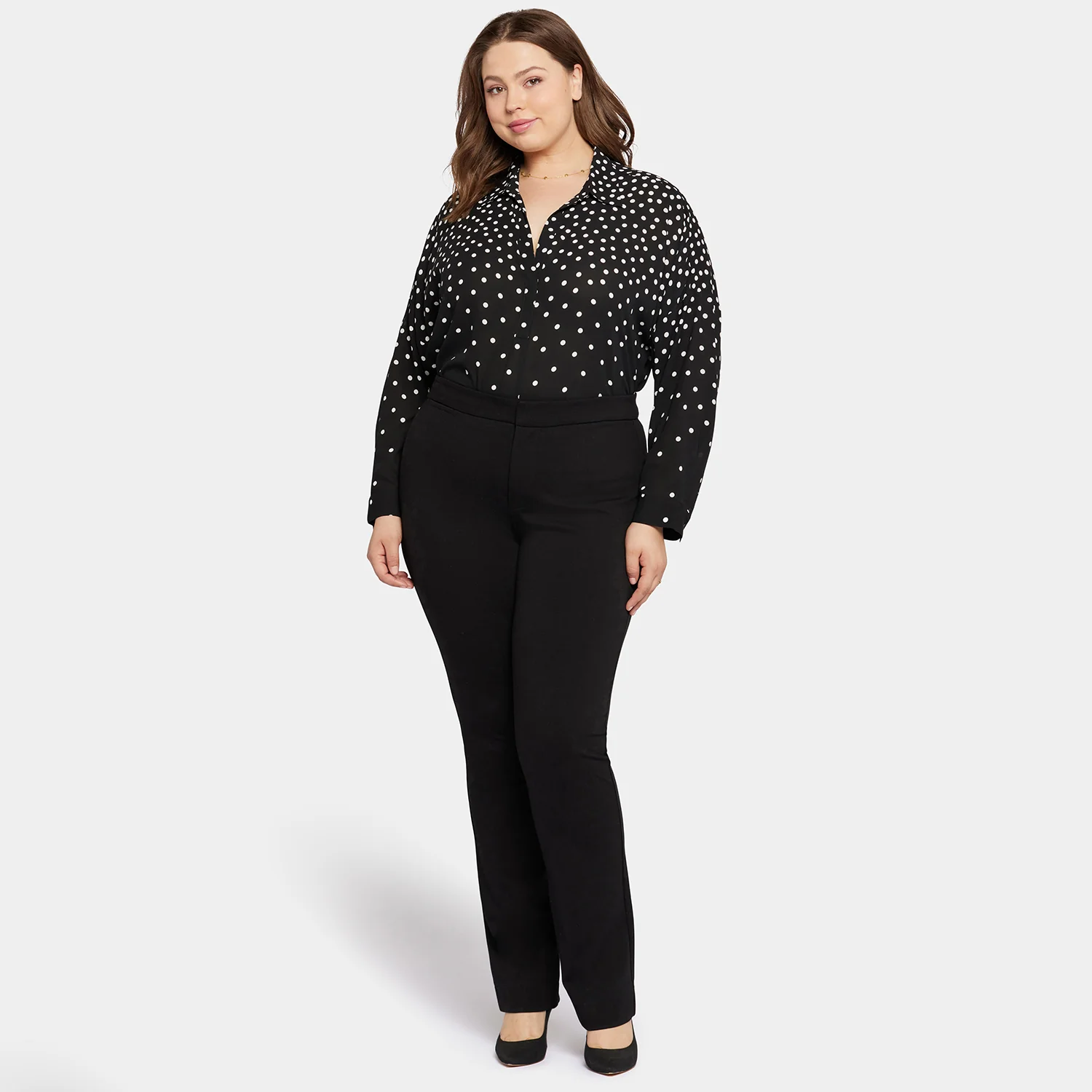 Slim Trouser Pants In Plus Size - Black - Image 6