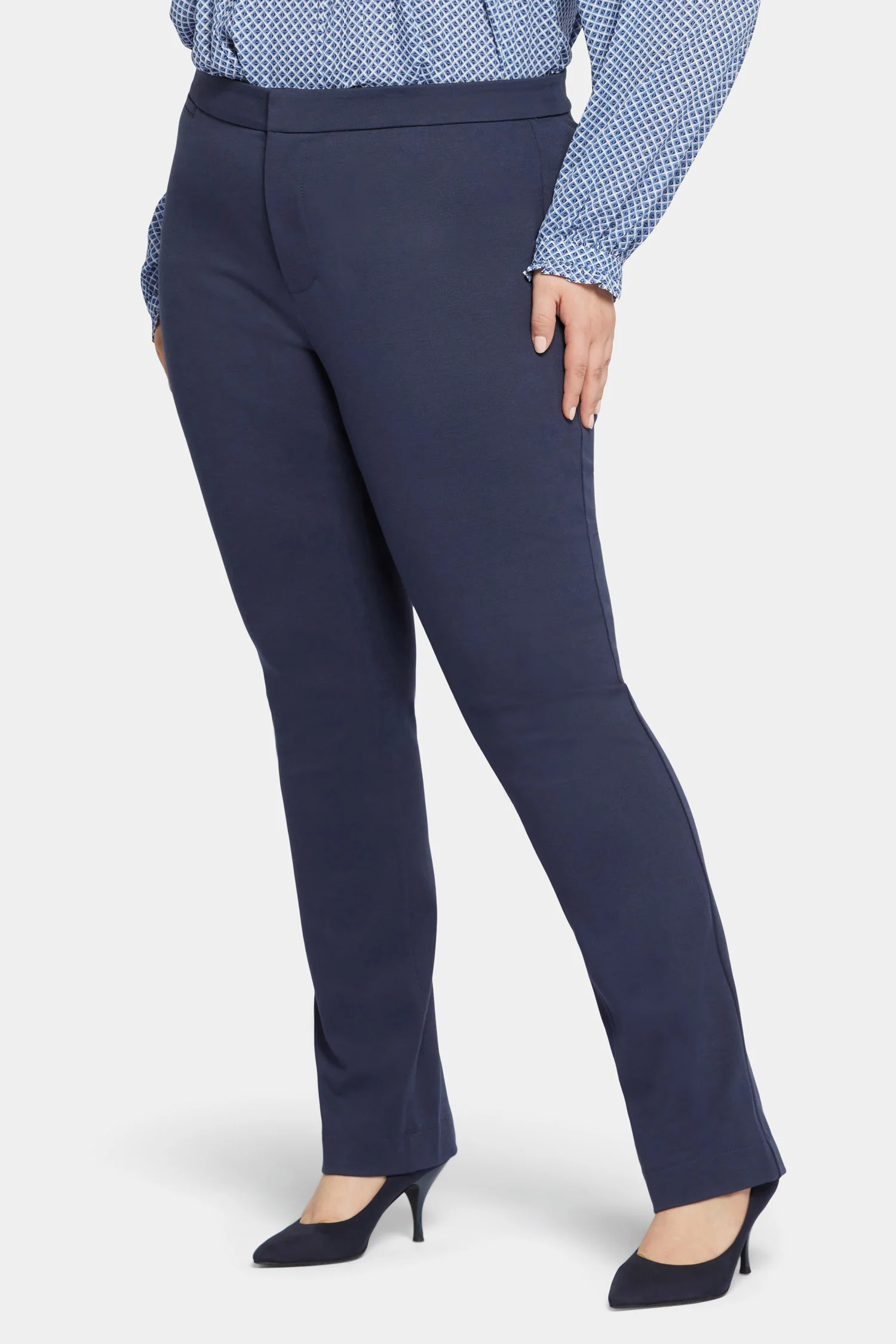 Slim Trouser Pants In Plus Size - Oxford Navy - Image 3