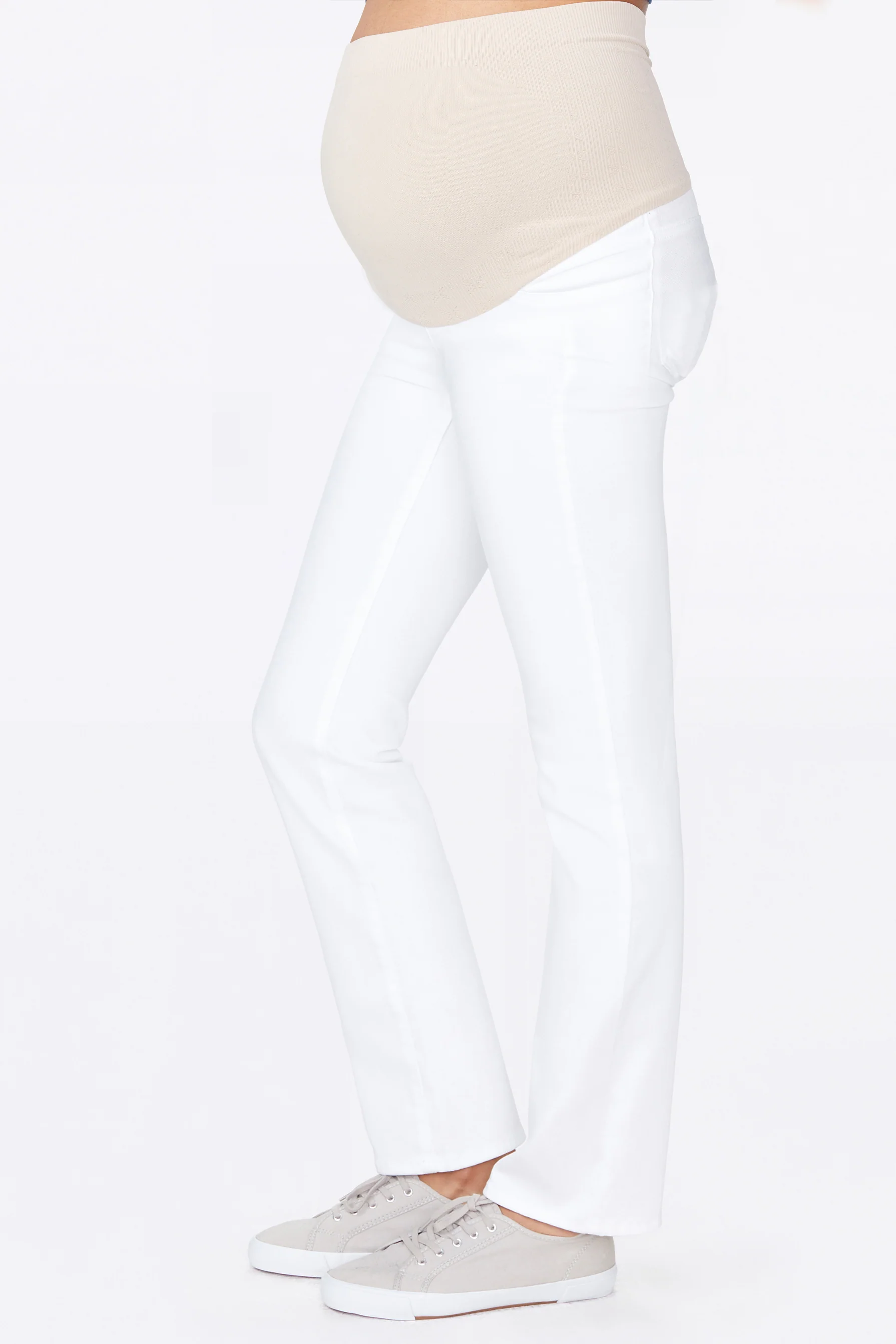 Straight Maternity Jeans - Optic White - Image 2