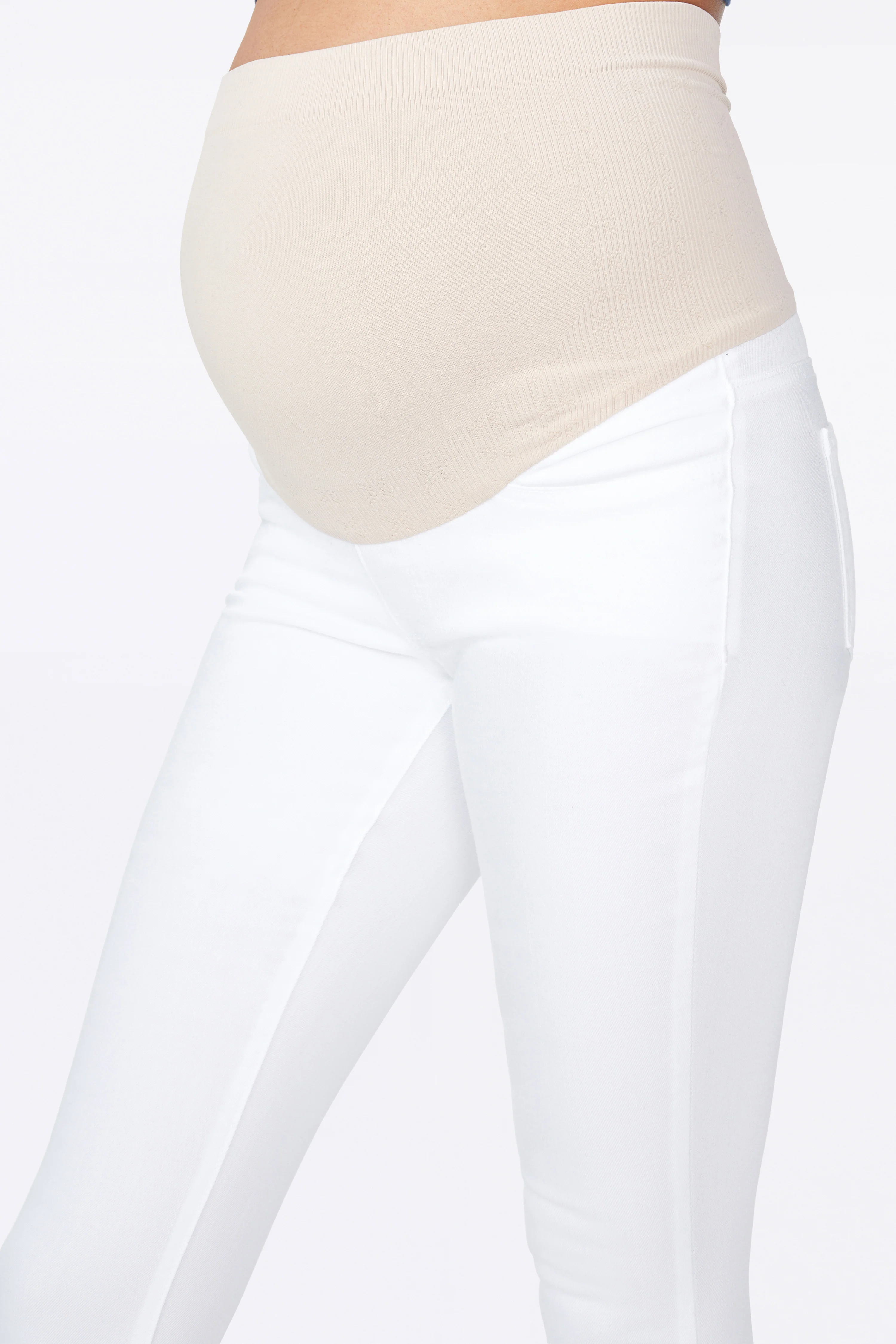 Straight Maternity Jeans - Optic White - Image 3