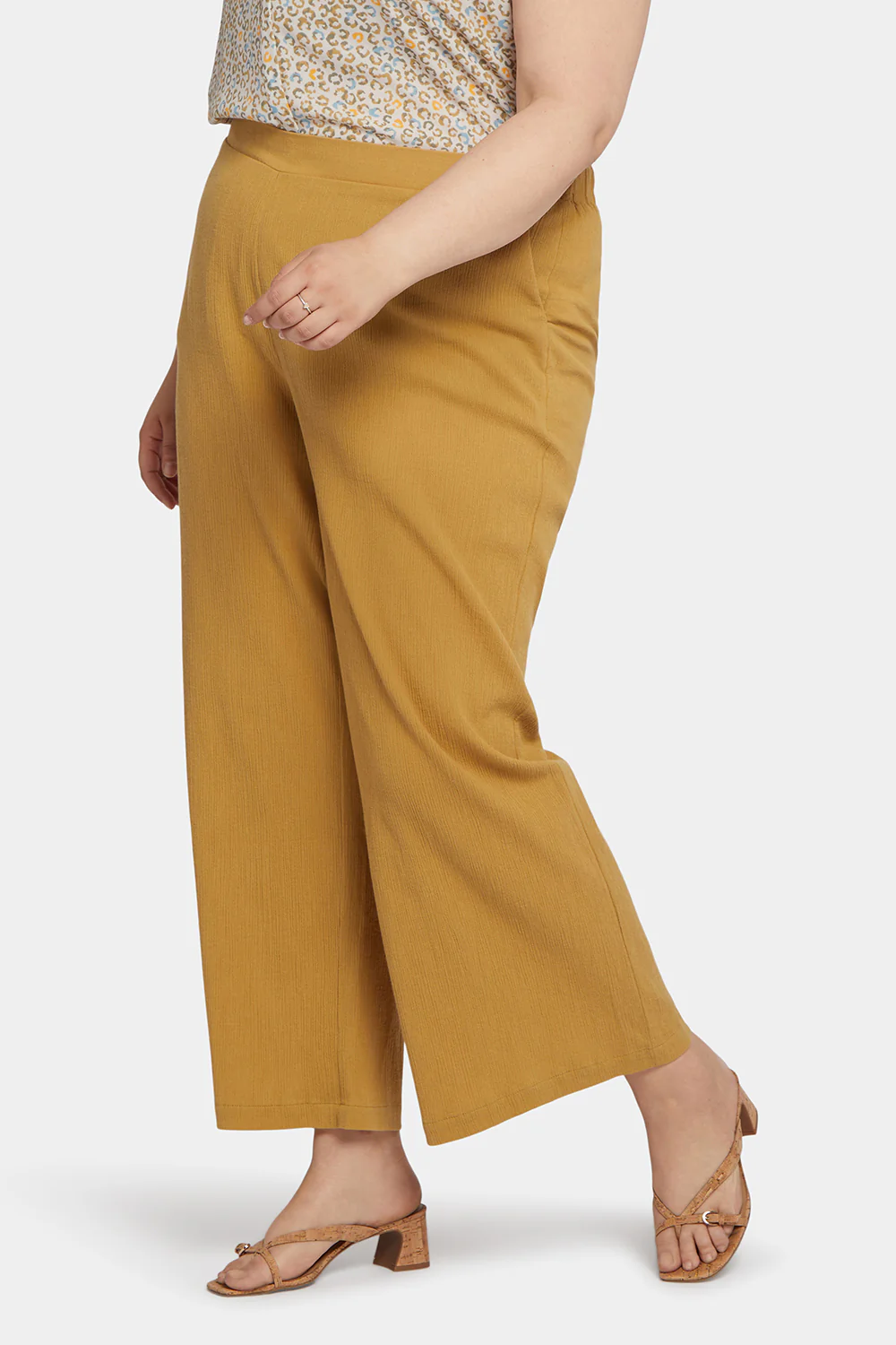 Straight Pull-On Pants In Plus Size - Olive Oil - Image 3