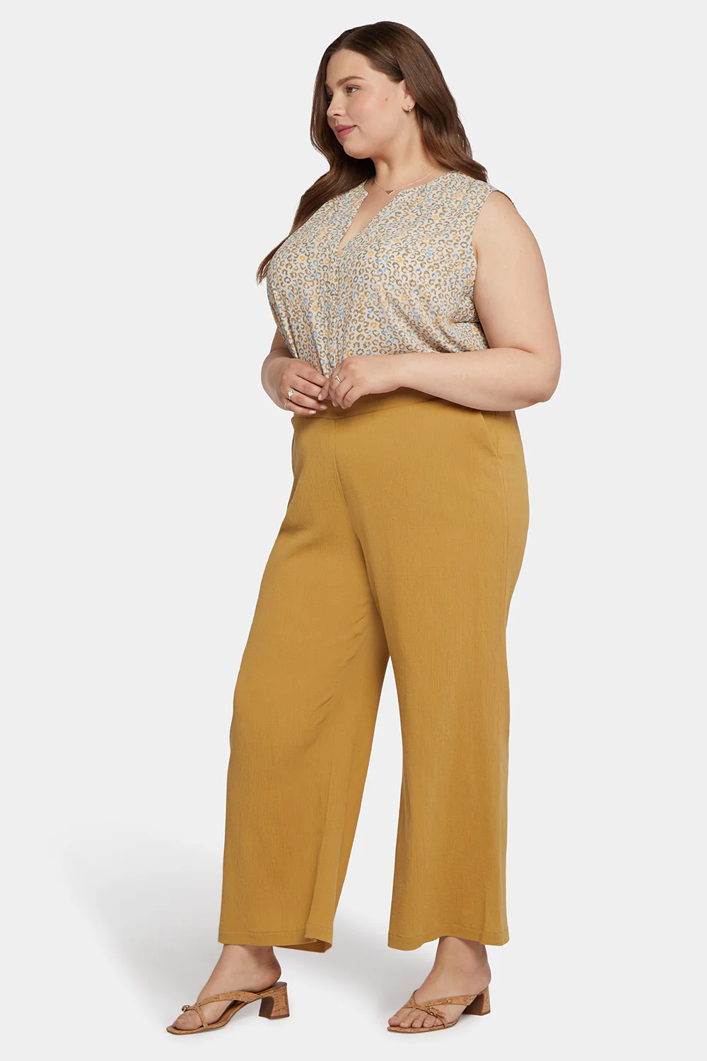 Straight Pull-On Pants In Plus Size - Olive Oil - Image 5