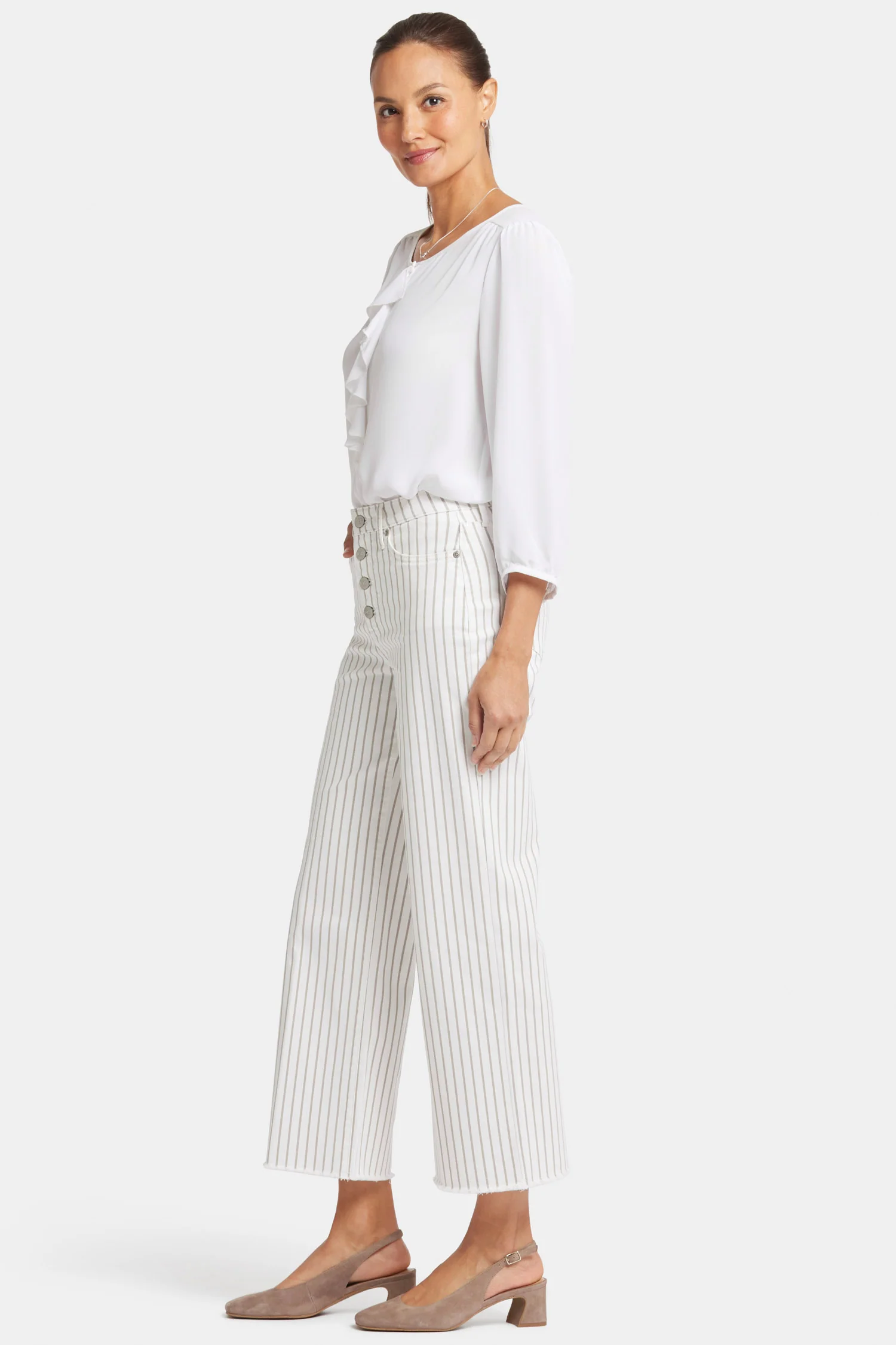 Teresa Wide Leg Ankle Jeans - Beach Cruise Stripe - Image 5