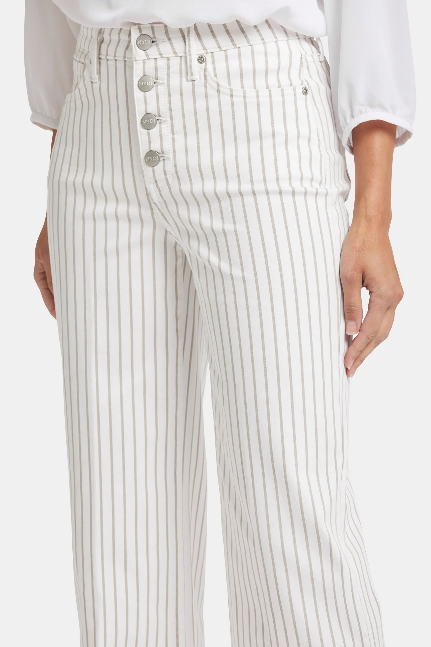 Teresa Wide Leg Ankle Jeans - Beach Cruise Stripe - Image 6