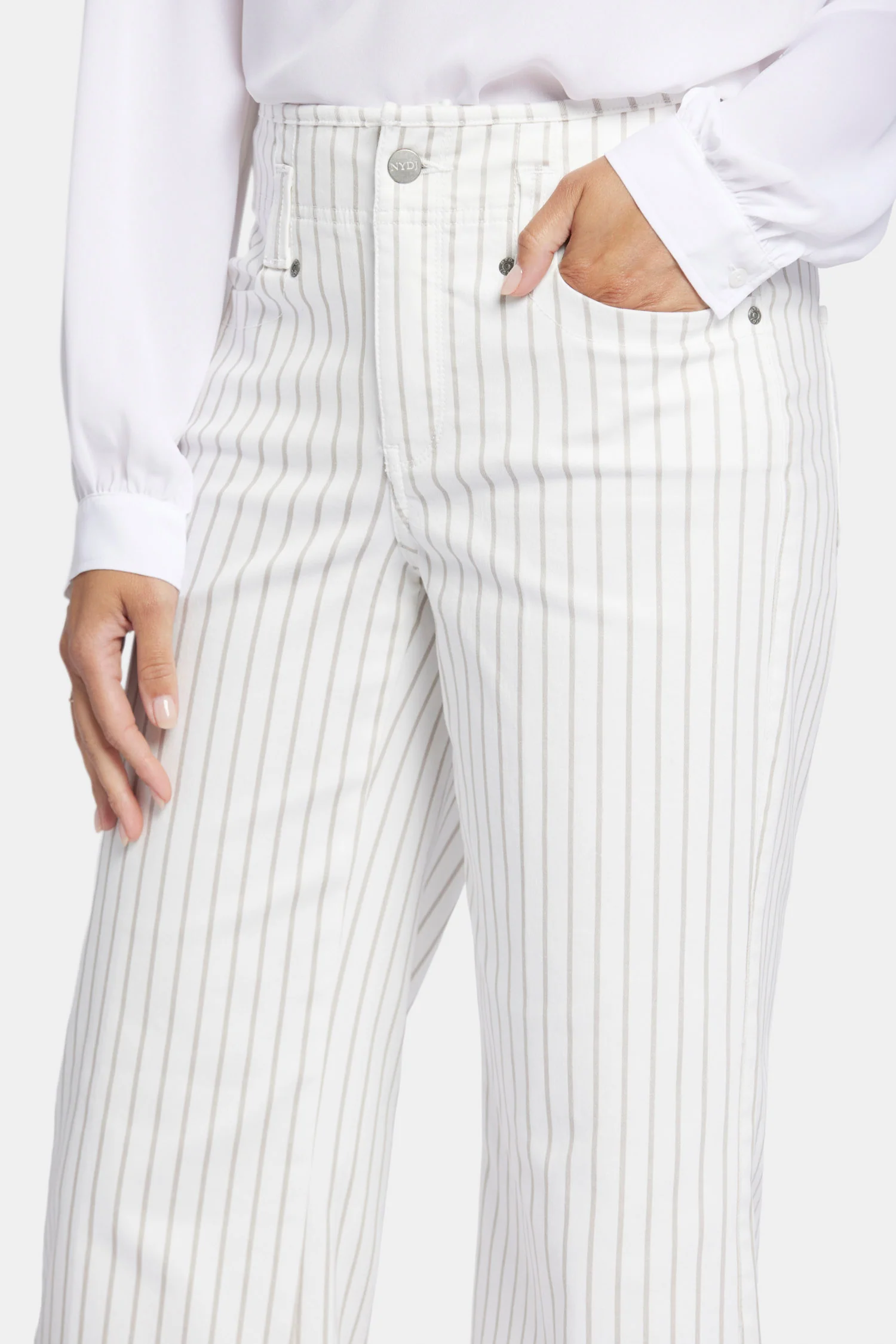 Teresa Wide Leg Ankle Jeans - Beach Cruise Stripe - Image 6