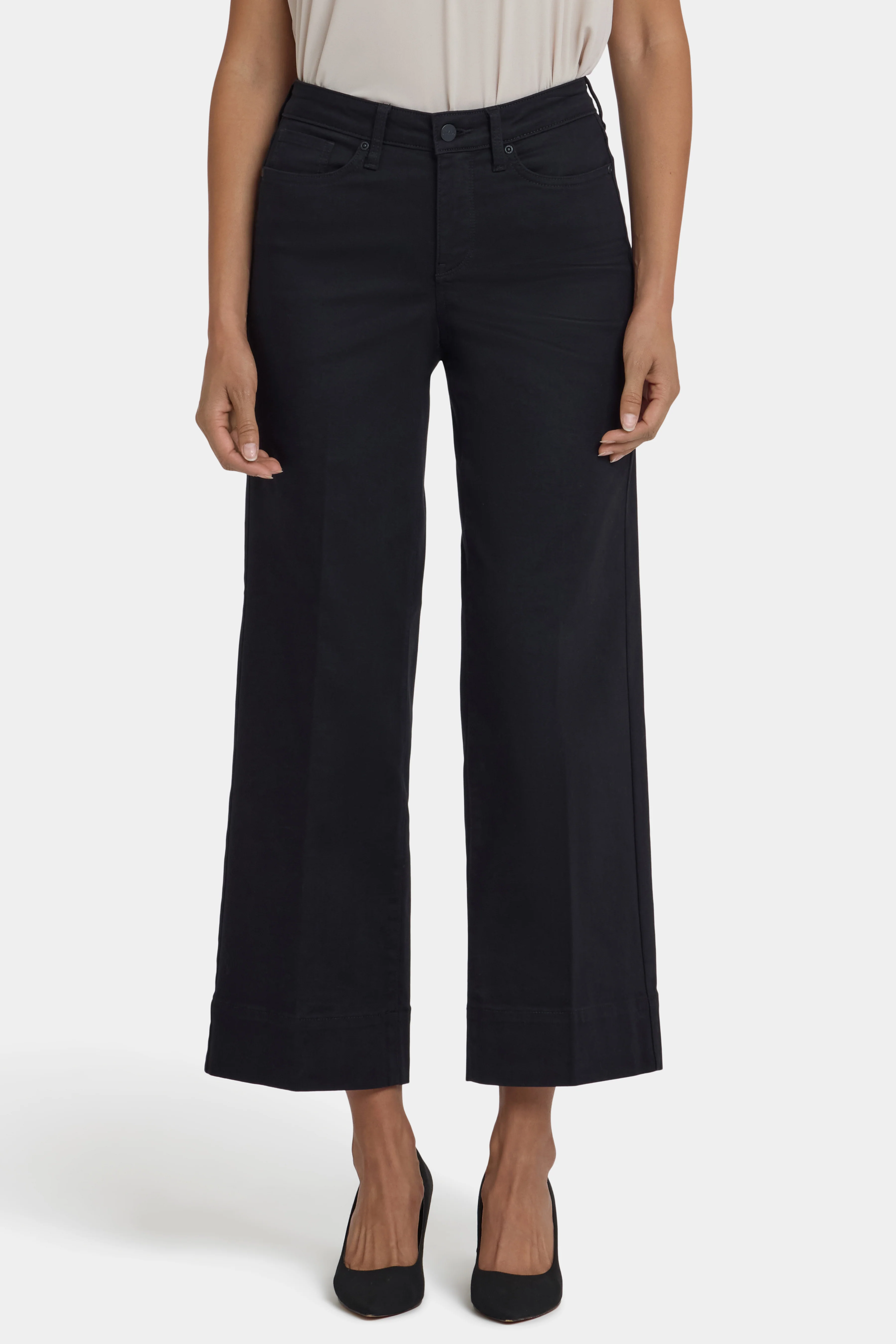 Teresa Wide Leg Ankle Jeans - Black - Image 4