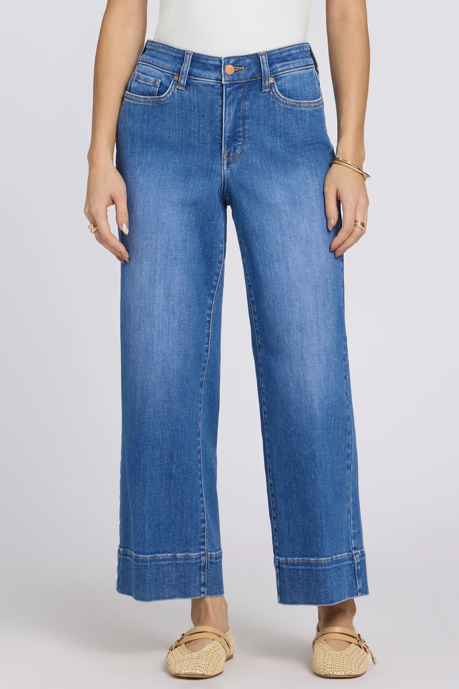 Teresa Wide Leg Ankle Jeans - Blue Paradise - Image 5