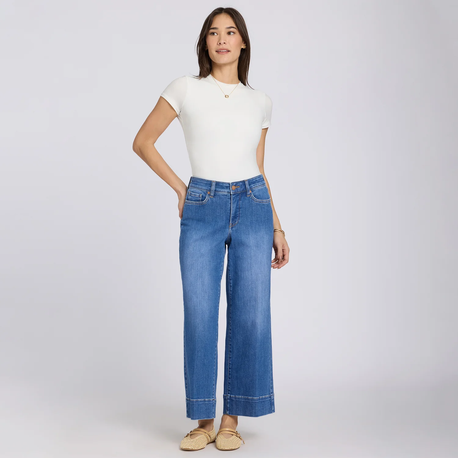 Teresa Wide Leg Ankle Jeans - Blue Paradise - Image 6