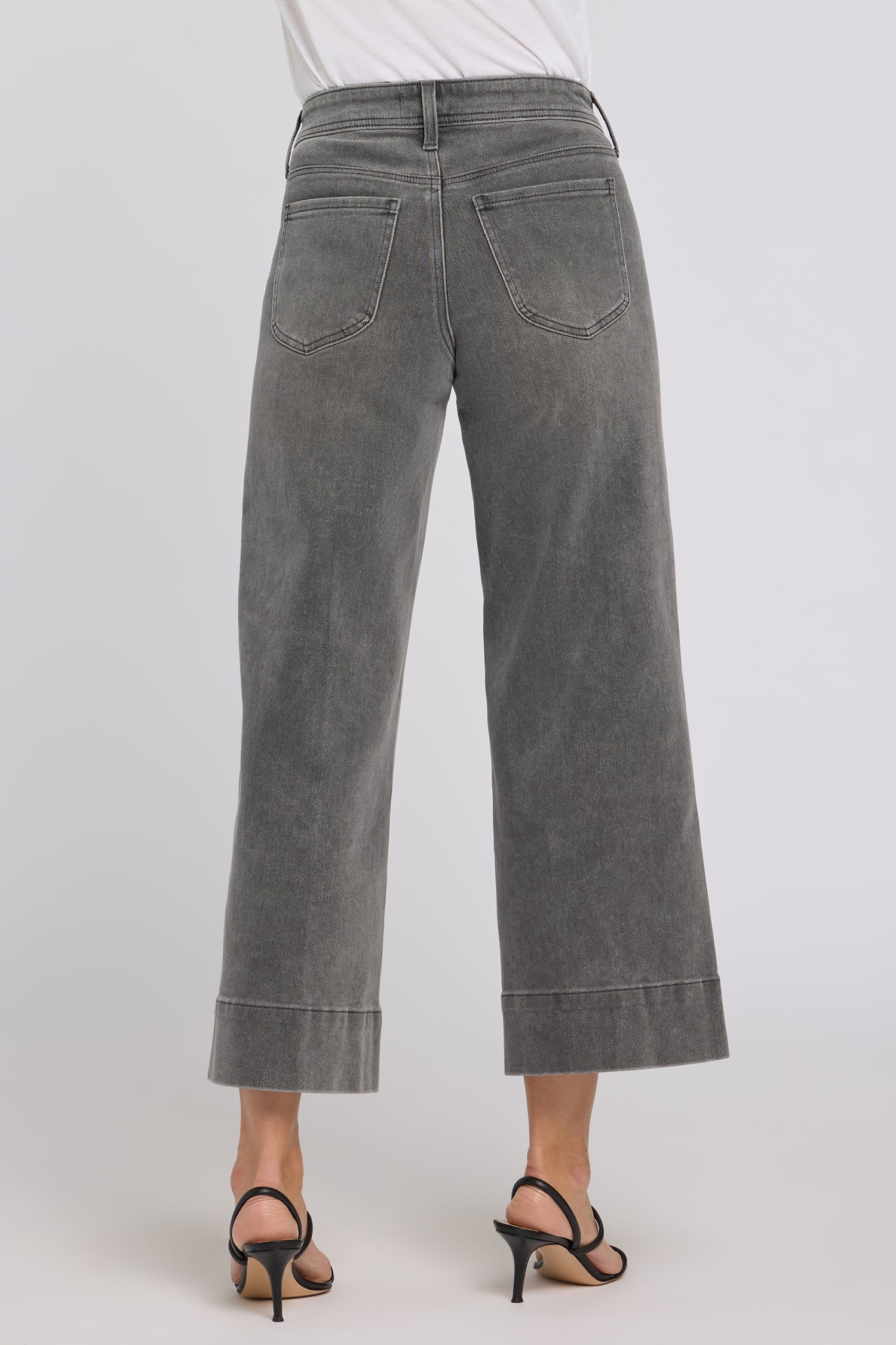 Teresa Wide Leg Ankle Jeans - Dusty Ash - Image 6