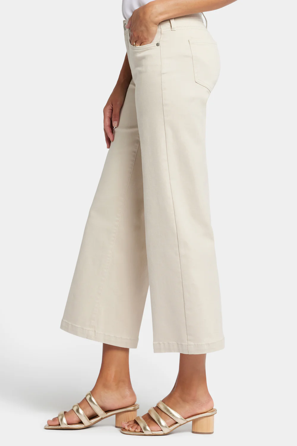 Teresa Wide Leg Ankle Jeans - Feather - Image 3
