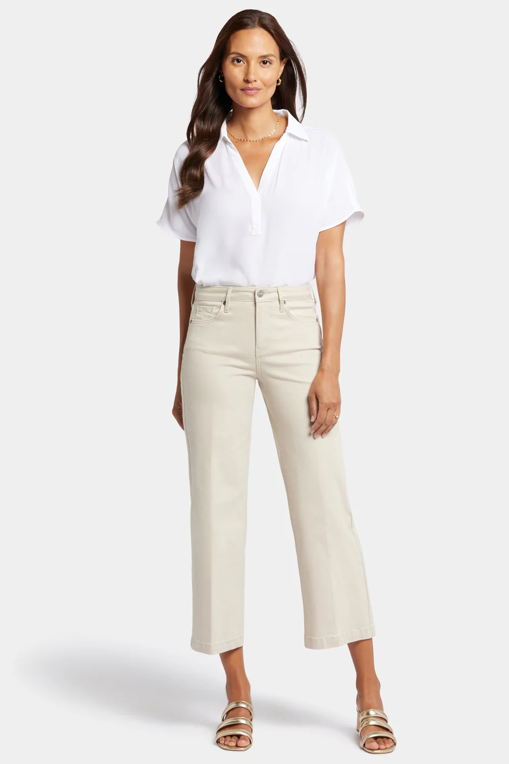 Teresa Wide Leg Ankle Jeans - Feather - Image 4