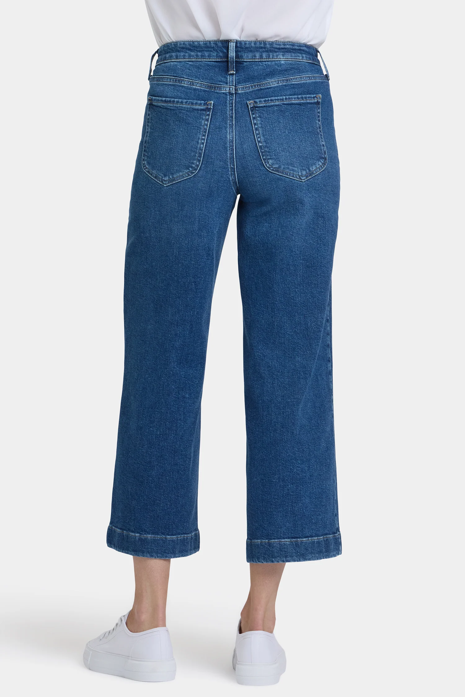 Teresa Wide Leg Ankle Jeans In Petite - Opera Blue - Image 2