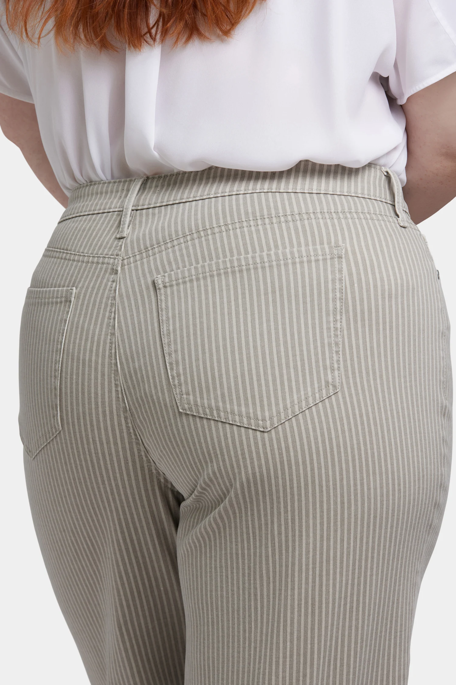 Teresa Wide Leg Ankle Jeans In Plus Size - Hidden Lodge Stripe - Image 5
